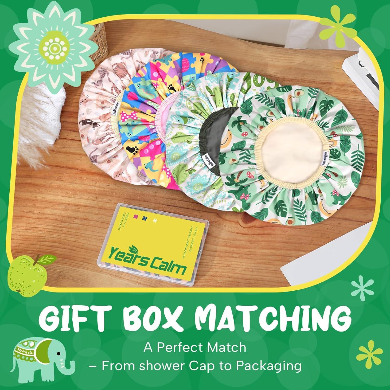 Gorro de Ducha Impermeable Niños Años Calm Verde Menta 28cm