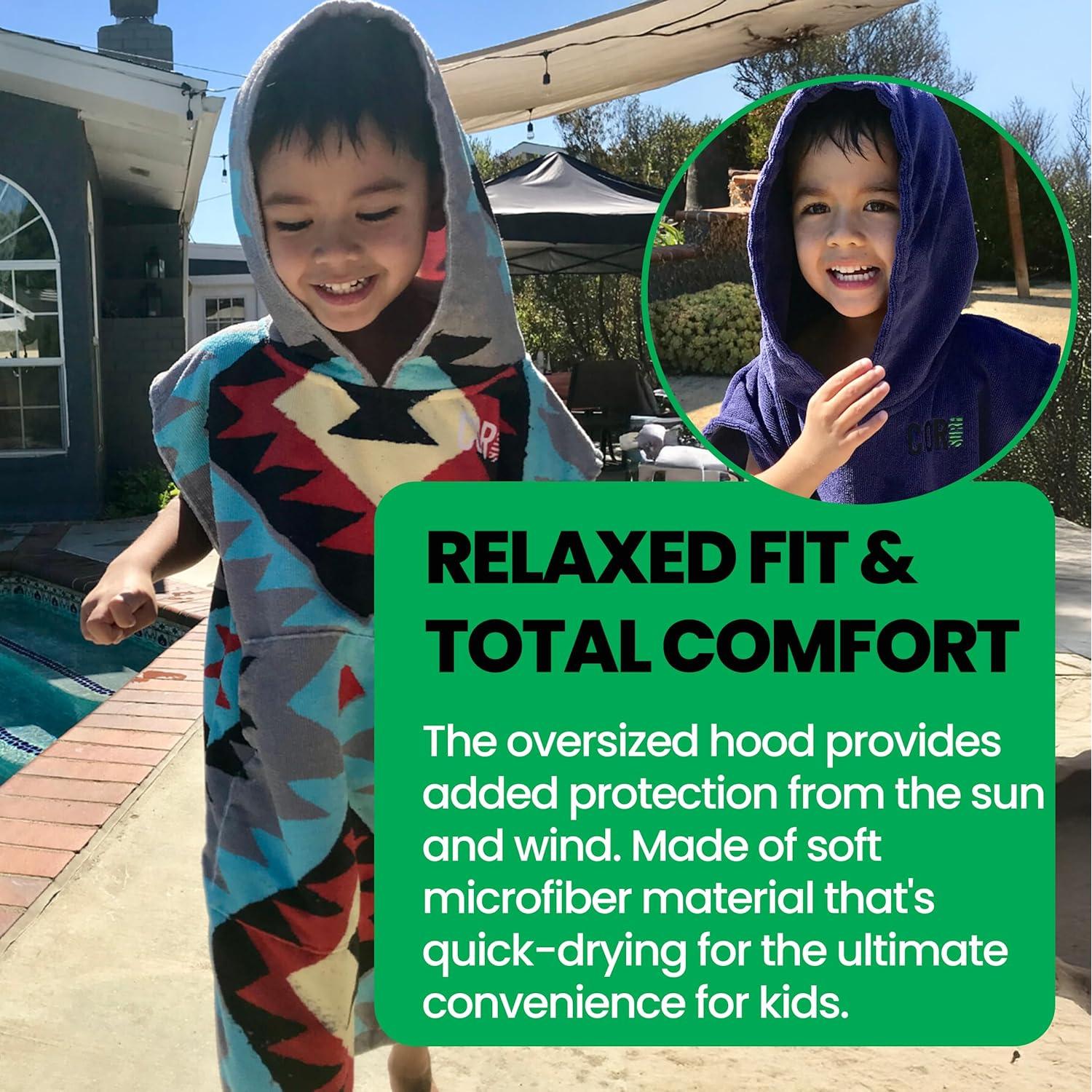 Poncho Toalla de Cambio COR Surf para Niños - Microfibra Azul