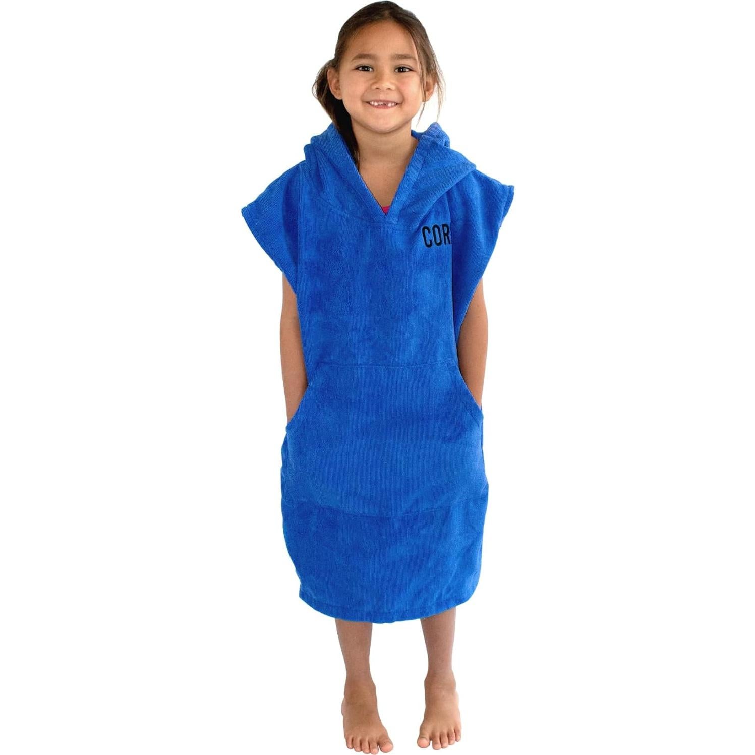 Poncho Toalla de Cambio COR Surf para Niños - Microfibra Azul