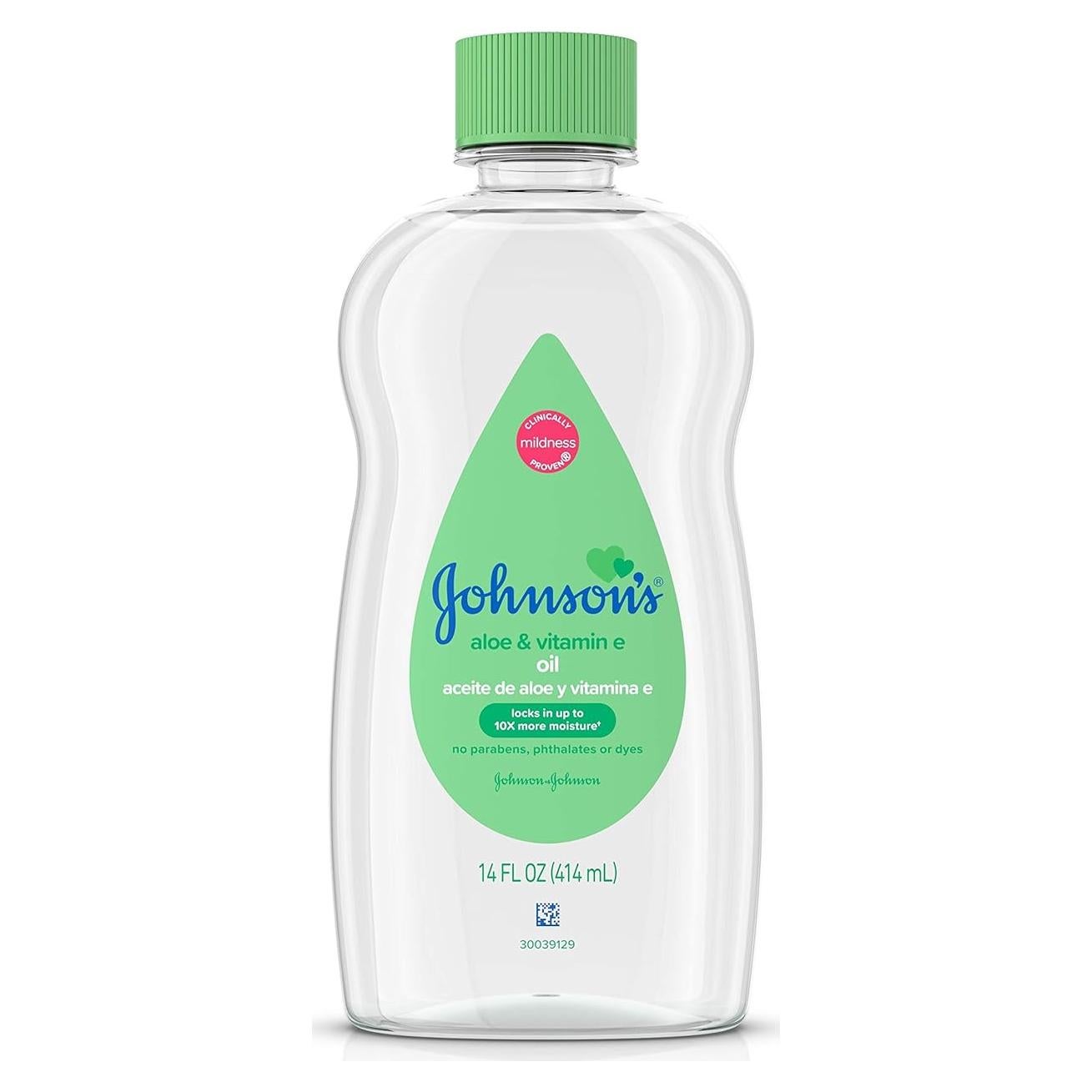Aceite para Bebés Johnson & Johnson 414 ml Aloe Vera Vitamina E