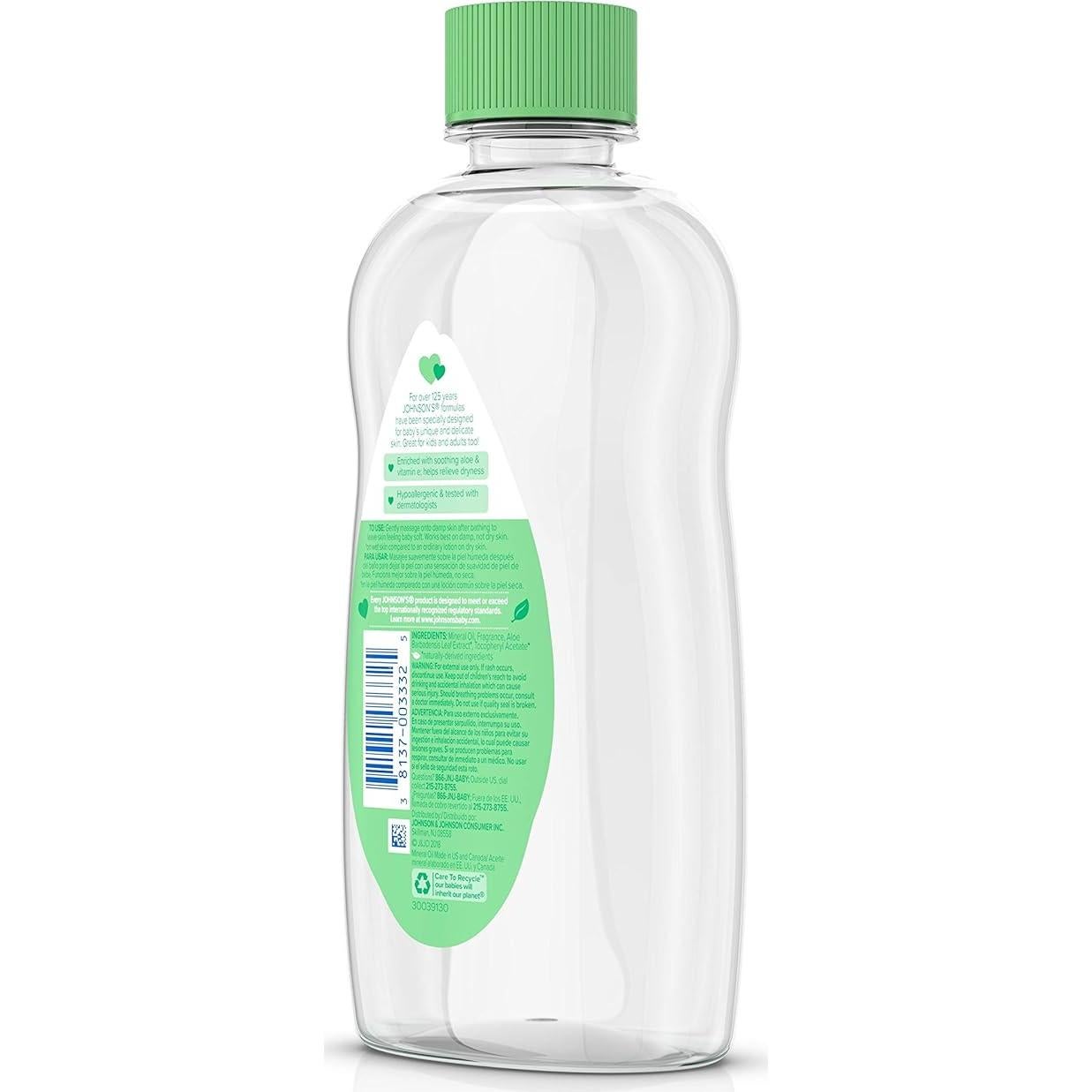 Aceite para Bebés Johnson & Johnson 414 ml Aloe Vera Vitamina E
