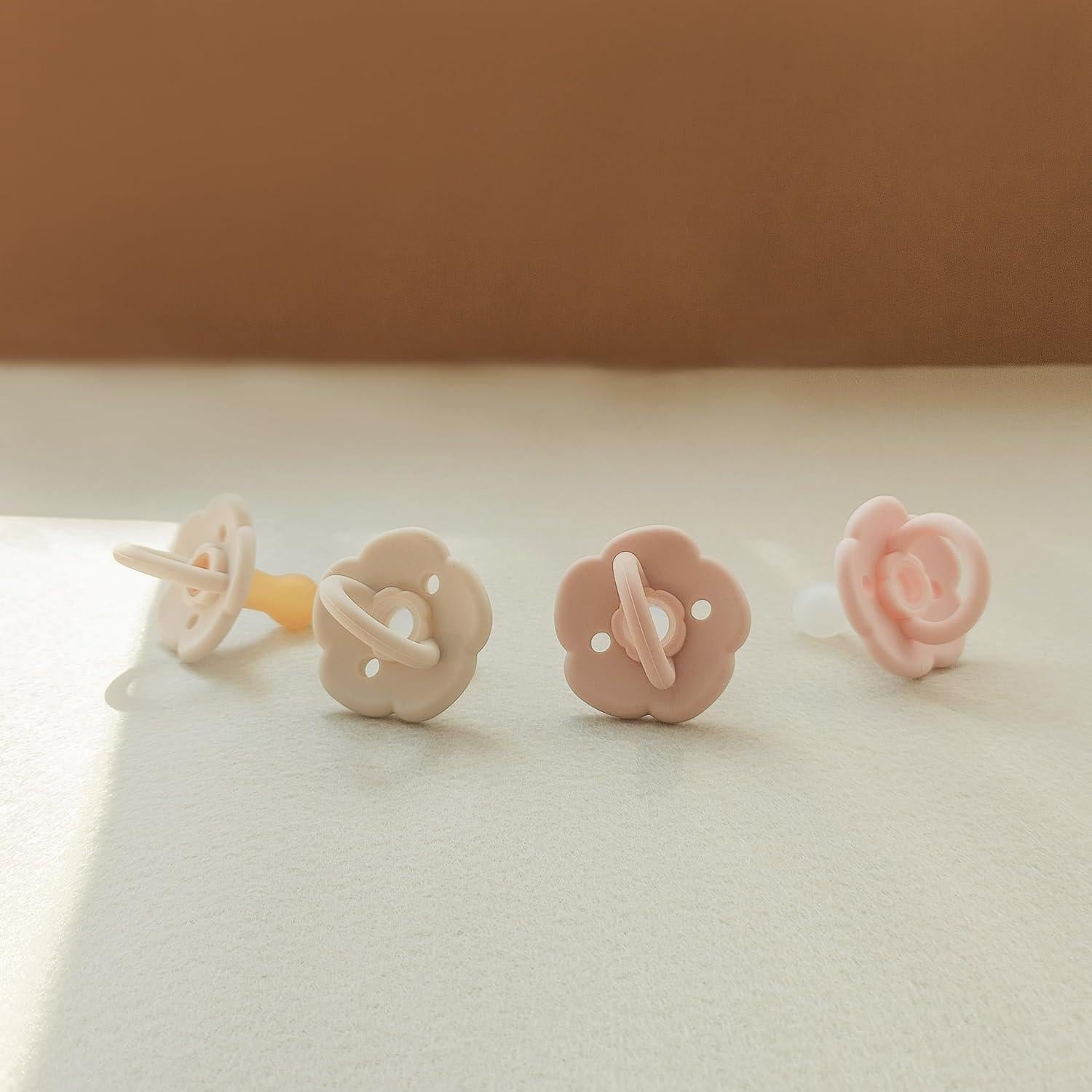 Juego de Chupetes Moonkie Rosa Bebé 0-6 Meses Silicona BPA