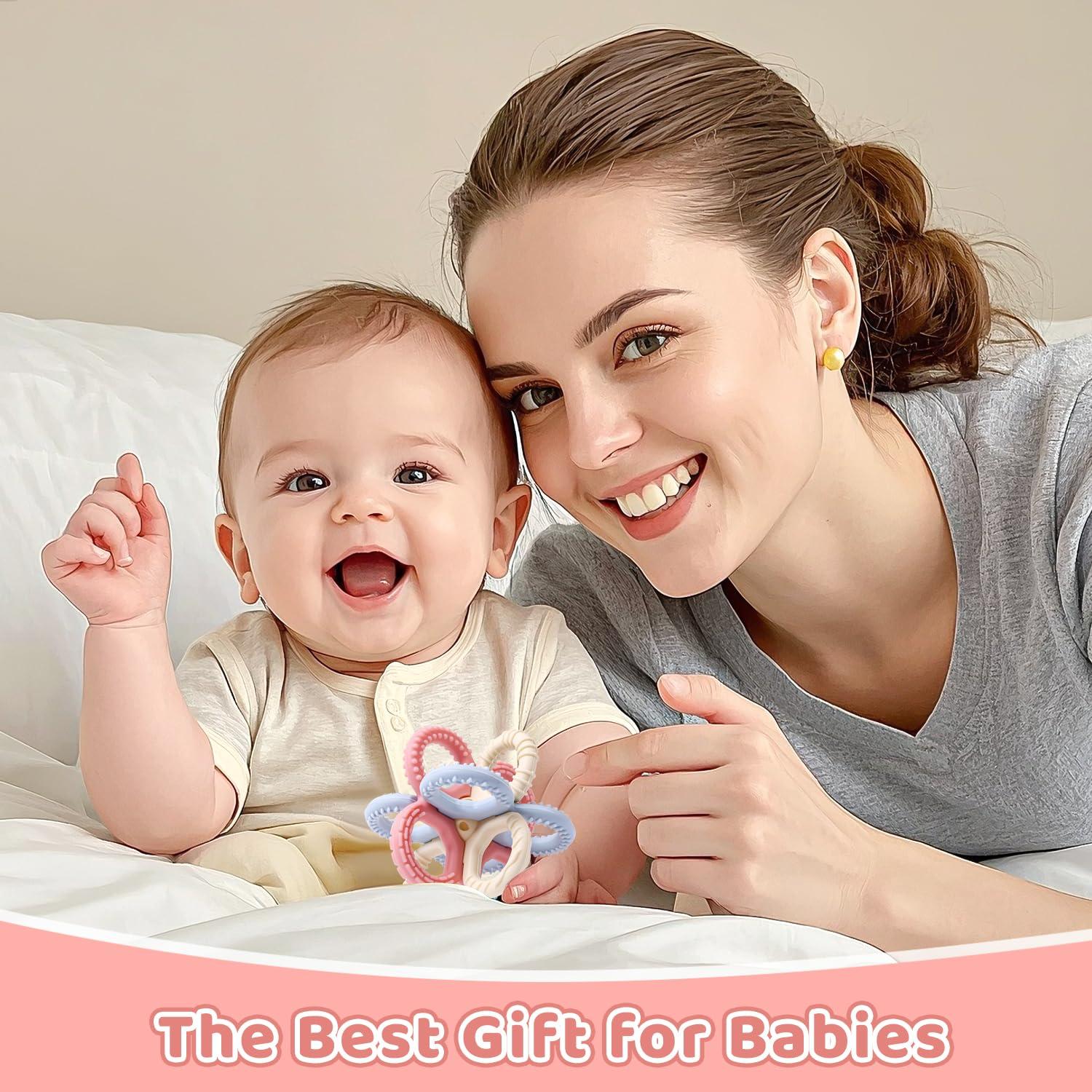 Juguete de Dentición 3 en 1 Yaozyety Rosa Silicona BPA Libre