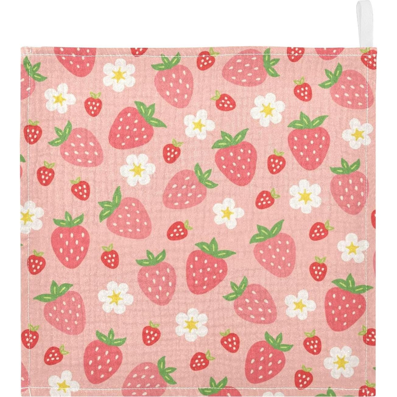 Toallitas de Muselina Moudou Fresa 30x30 cm - 3 Paquete