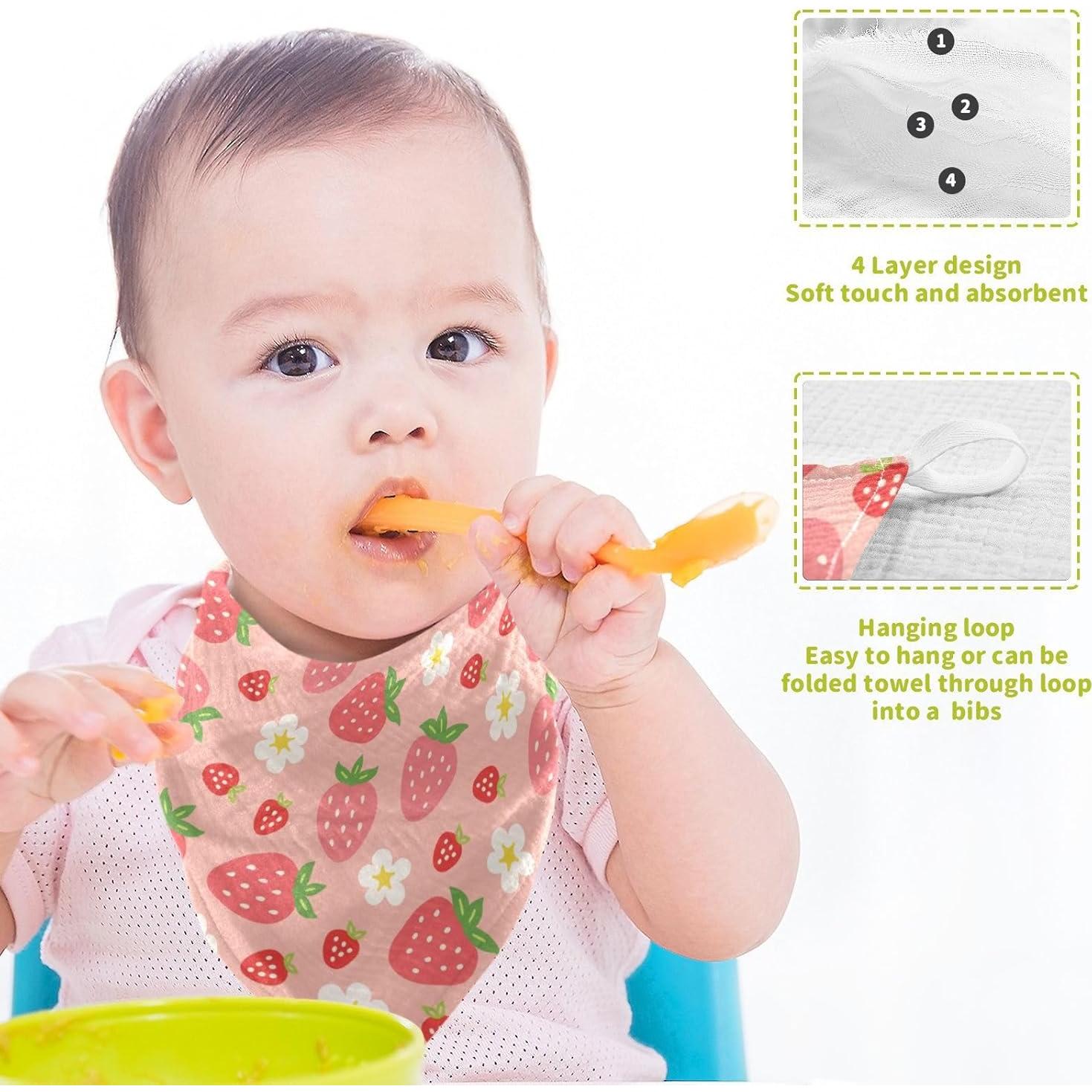 Toallitas de Muselina Moudou Fresa 30x30 cm - 3 Paquete