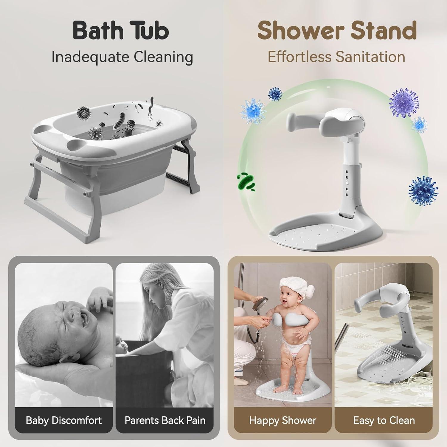 Soporte de Ducha Ajustable para Bebés Hebei Duoduohani Gris