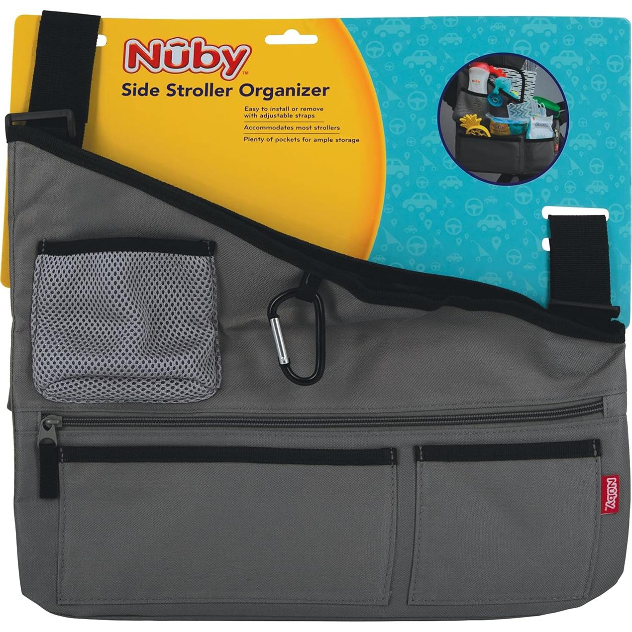 Organizador Lateral para Cochecito Nuby Gris - Almacenamiento Múltiple