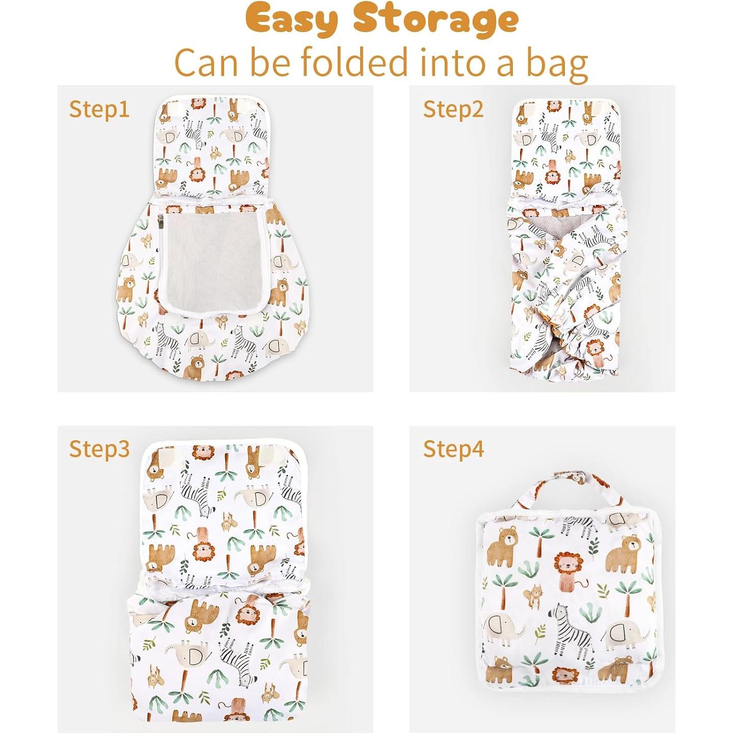 Funda para Asiento de Coche Bebé Animales - A Prueba de Viento