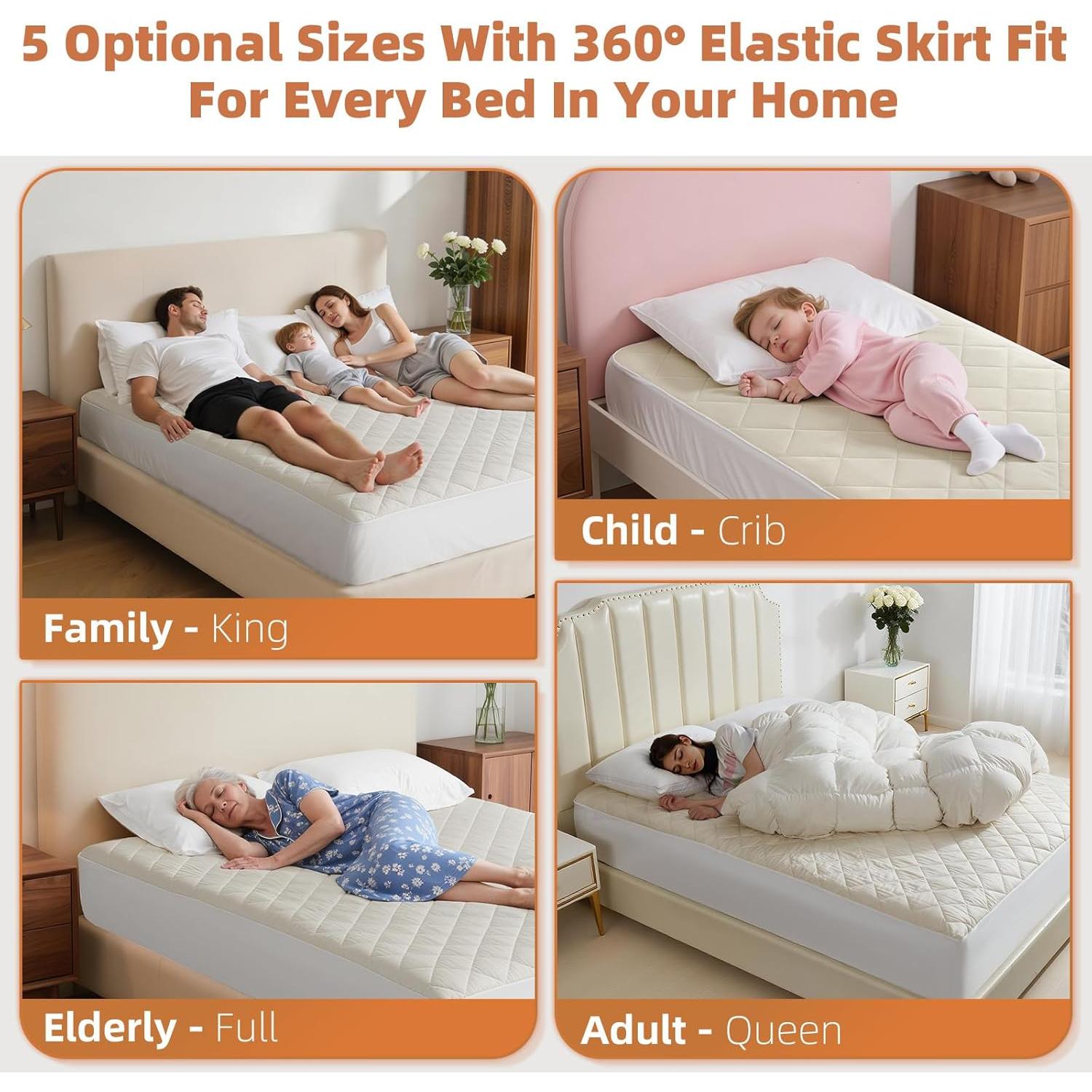 Protector de Colchón King LOFE Algodón Orgánico Impermeable 208x198 cm