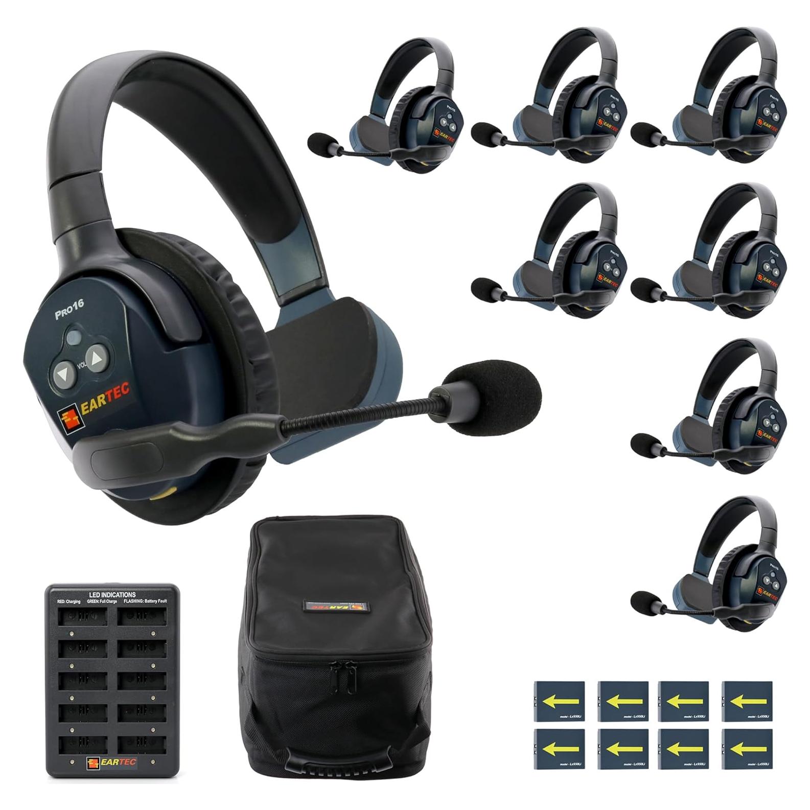Sistema de Intercomunicación Inalámbrico Eartec PRO16 - 8 Auriculares