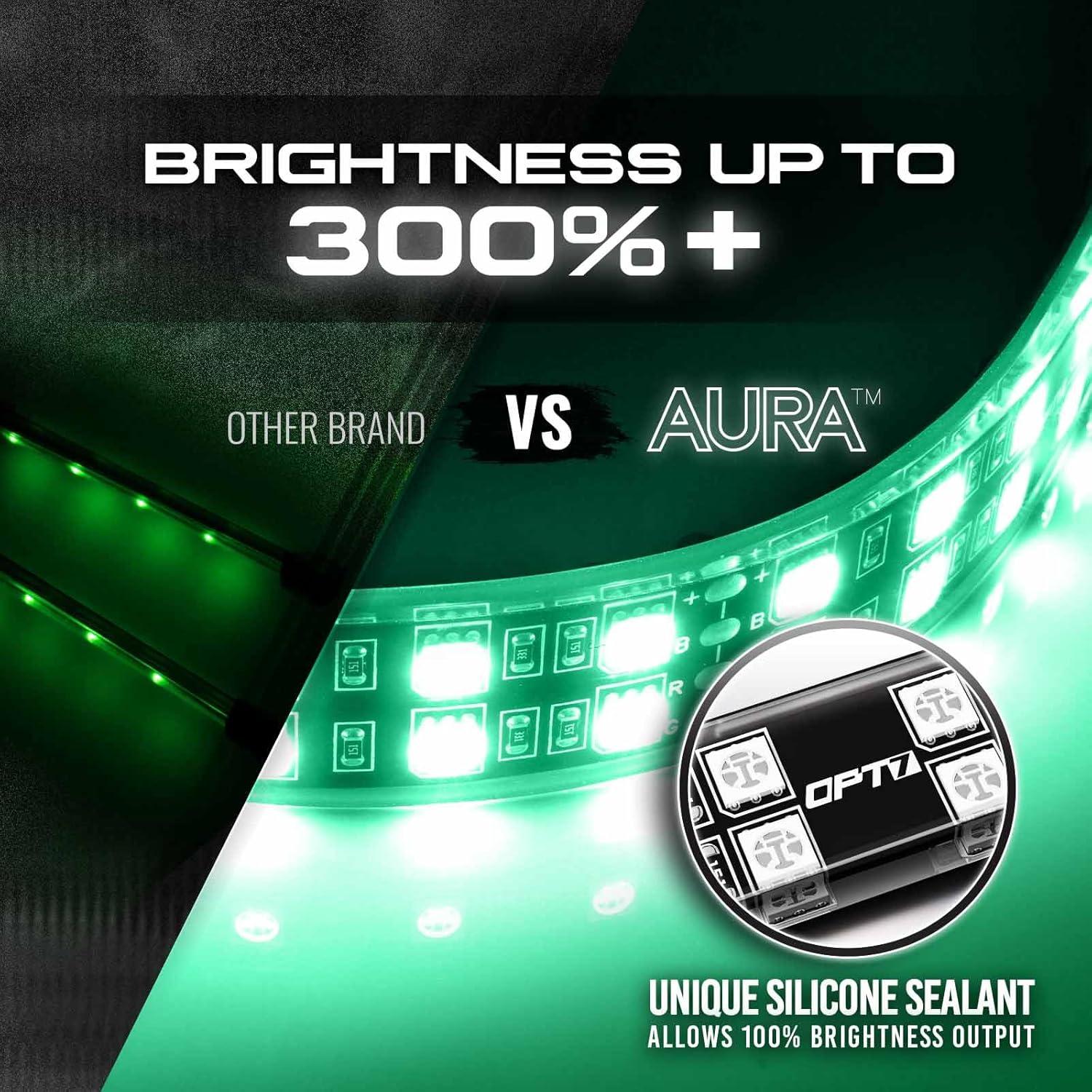 Luces LED de interior OPT7 Aura 4 piezas RGB con control remoto