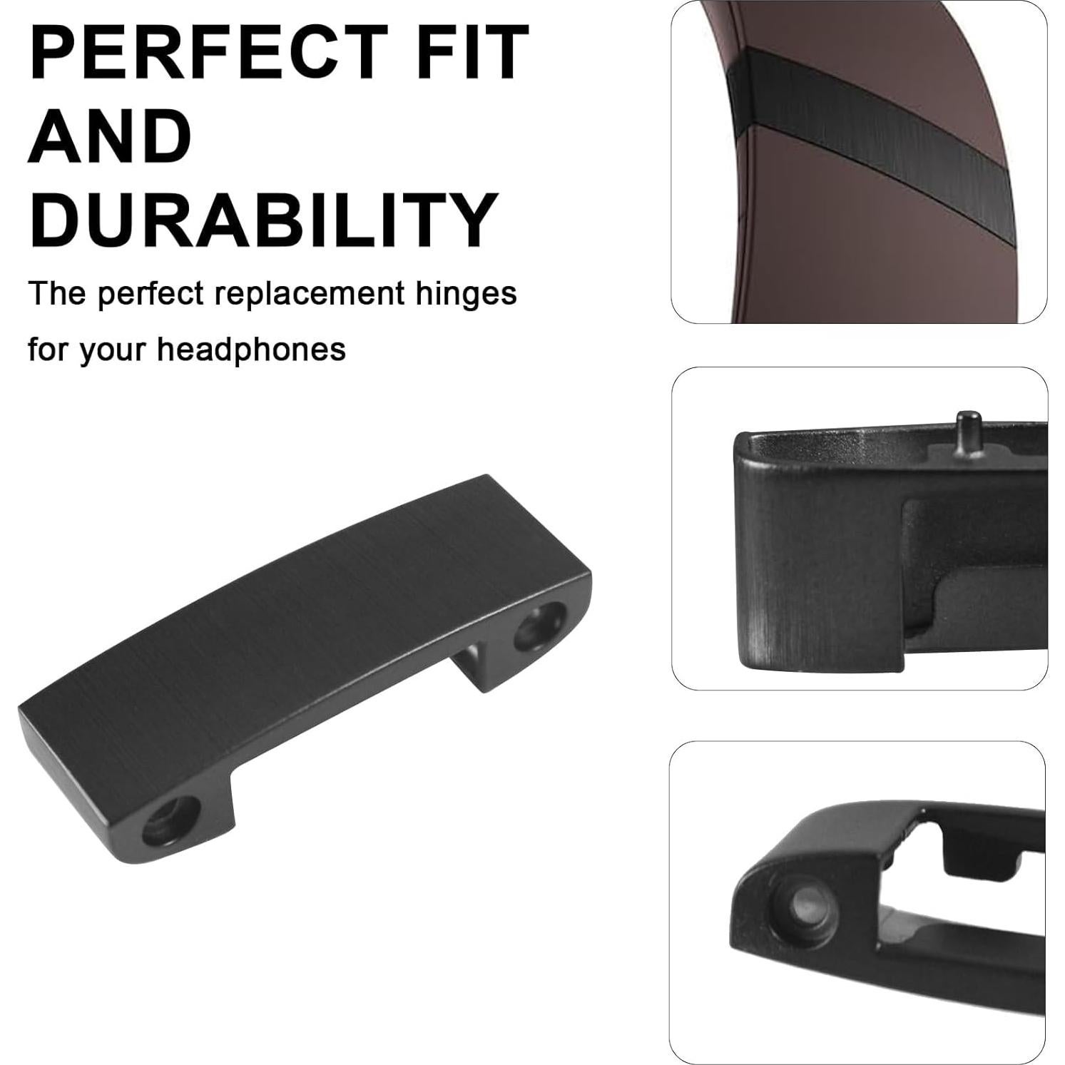 Studio Pro Hinge Replacement Metal Repair Parts Compatible with Beats Studio Pro Wireless Headphone,Durable Repair Kit Replacement Headband Metal Folding Hinge Clip Cover Pin Repair Parts Set（Black）