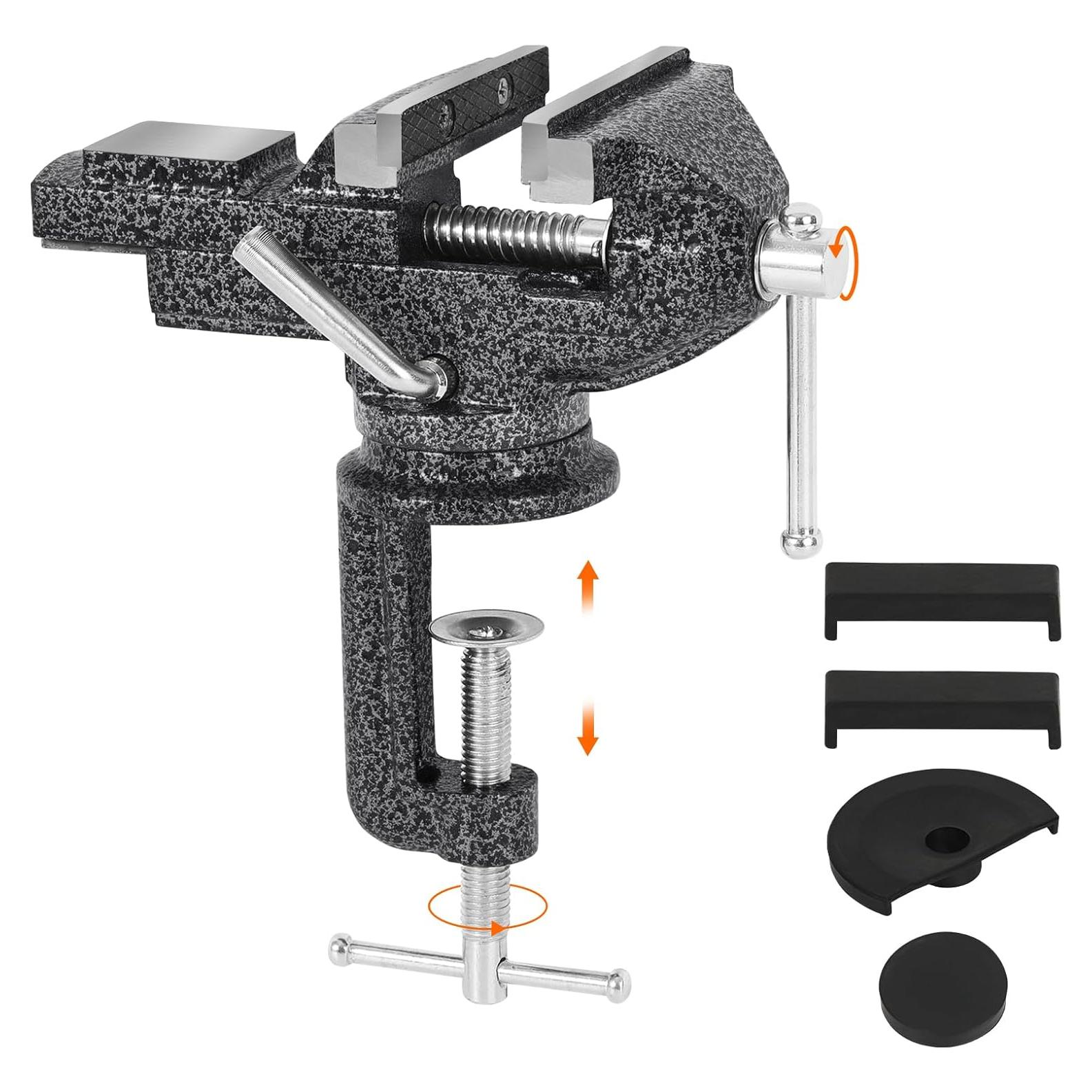 Prensa Universal GOXAWEE 80 mm con Base Giratoria 360°