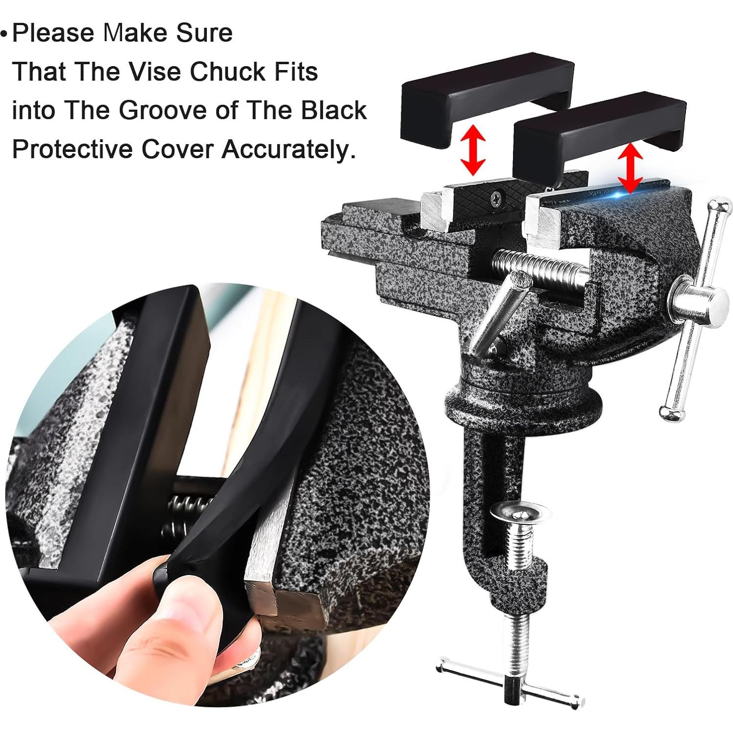 Prensa Universal GOXAWEE 80 mm con Base Giratoria 360°