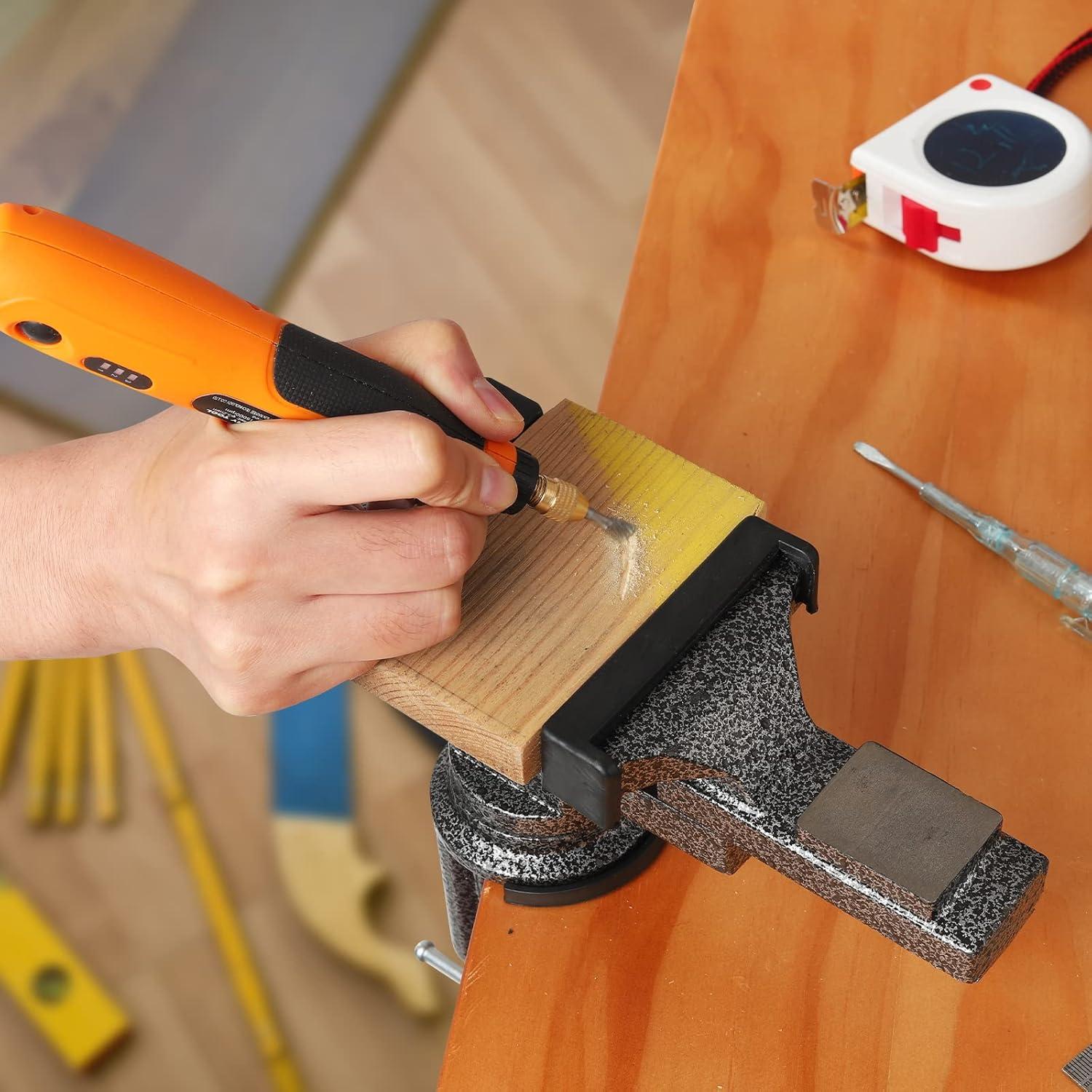 Prensa Universal GOXAWEE 80 mm con Base Giratoria 360°