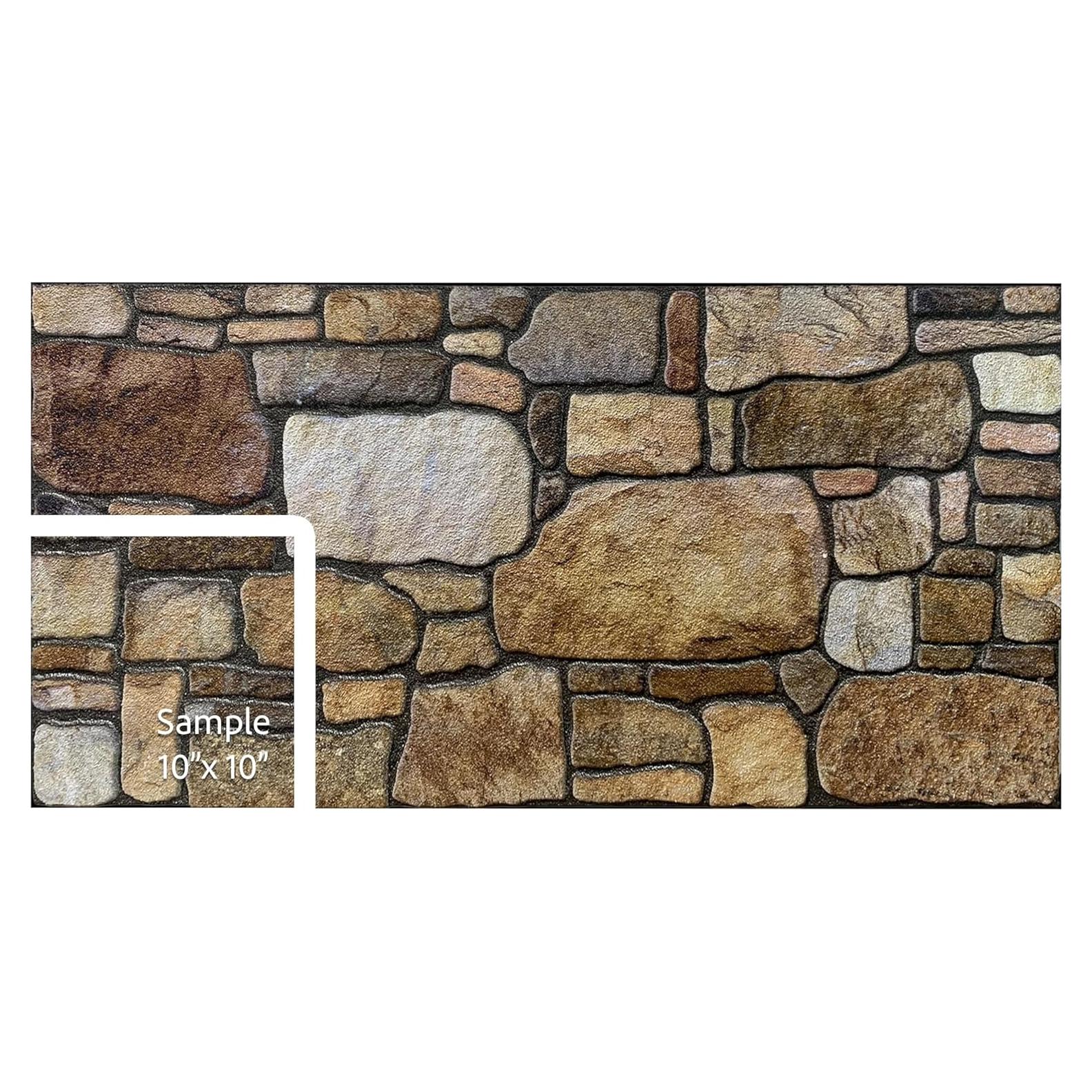 Paneles de Pared 3D Dundee Deco - Muestra 25.4x25.4 cm Piedra Beige