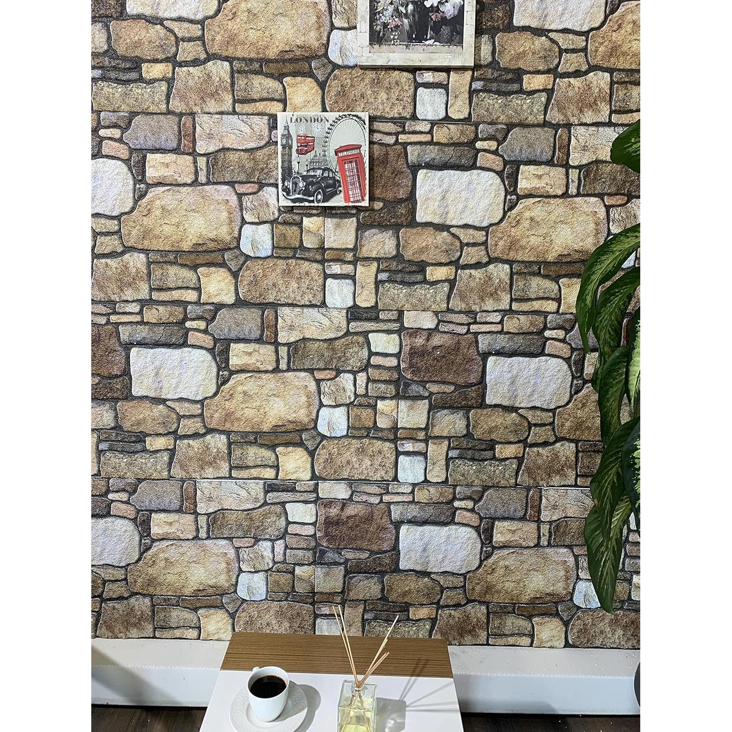 Paneles de Pared 3D Dundee Deco - Muestra 25.4x25.4 cm Piedra Beige