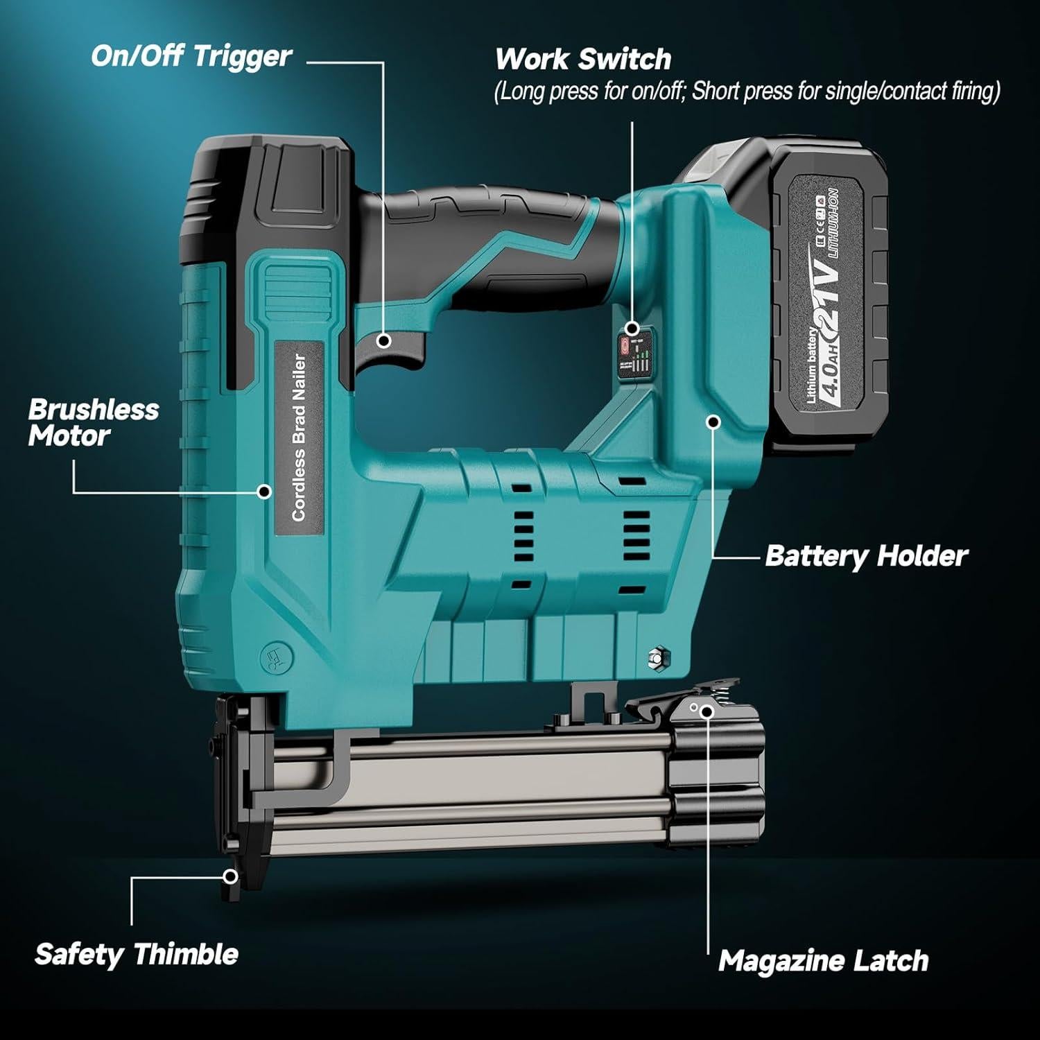 Clavadora Inalámbrica CAMXTOOL 18 Calibre 2 en 1 con Baterías