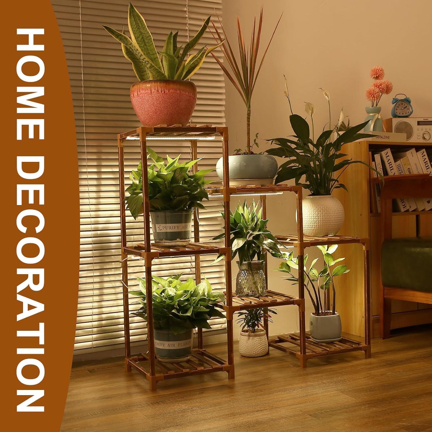 Soporte para Plantas con Luz LED Espectro Completo 7 Niveles