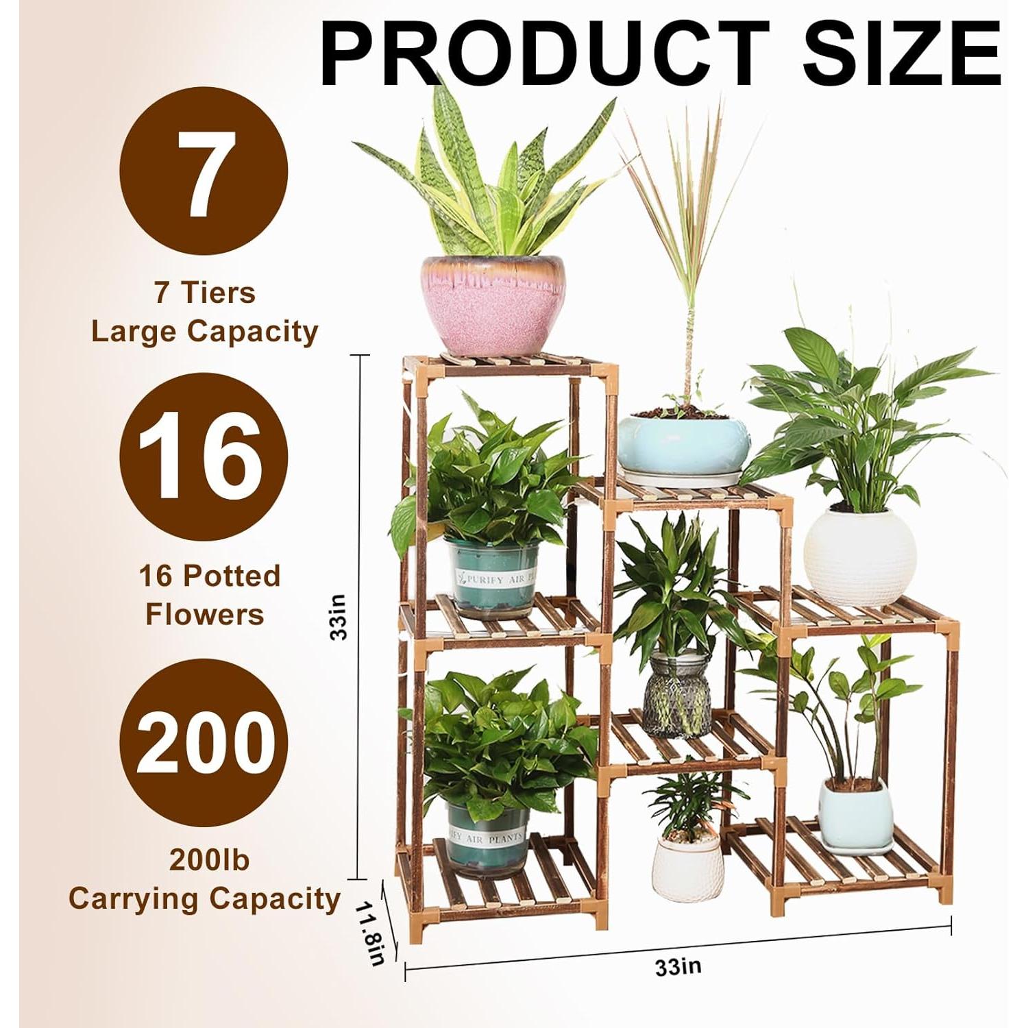 Soporte para Plantas con Luz LED Espectro Completo 7 Niveles