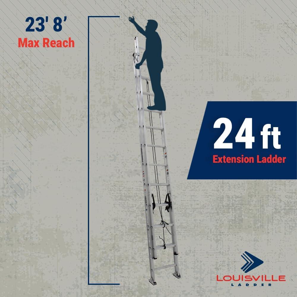 Escalera de extensión de aluminio Louisville 7,32 m 300 kg AE2224