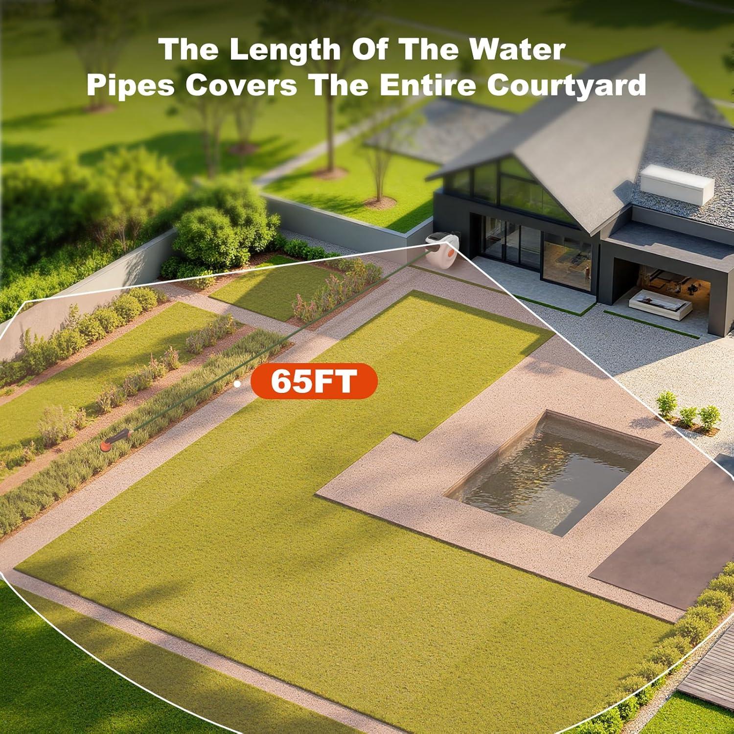 Carrete de Manguera Retráctil 19.81 m OVIIEVEK Montaje Pared