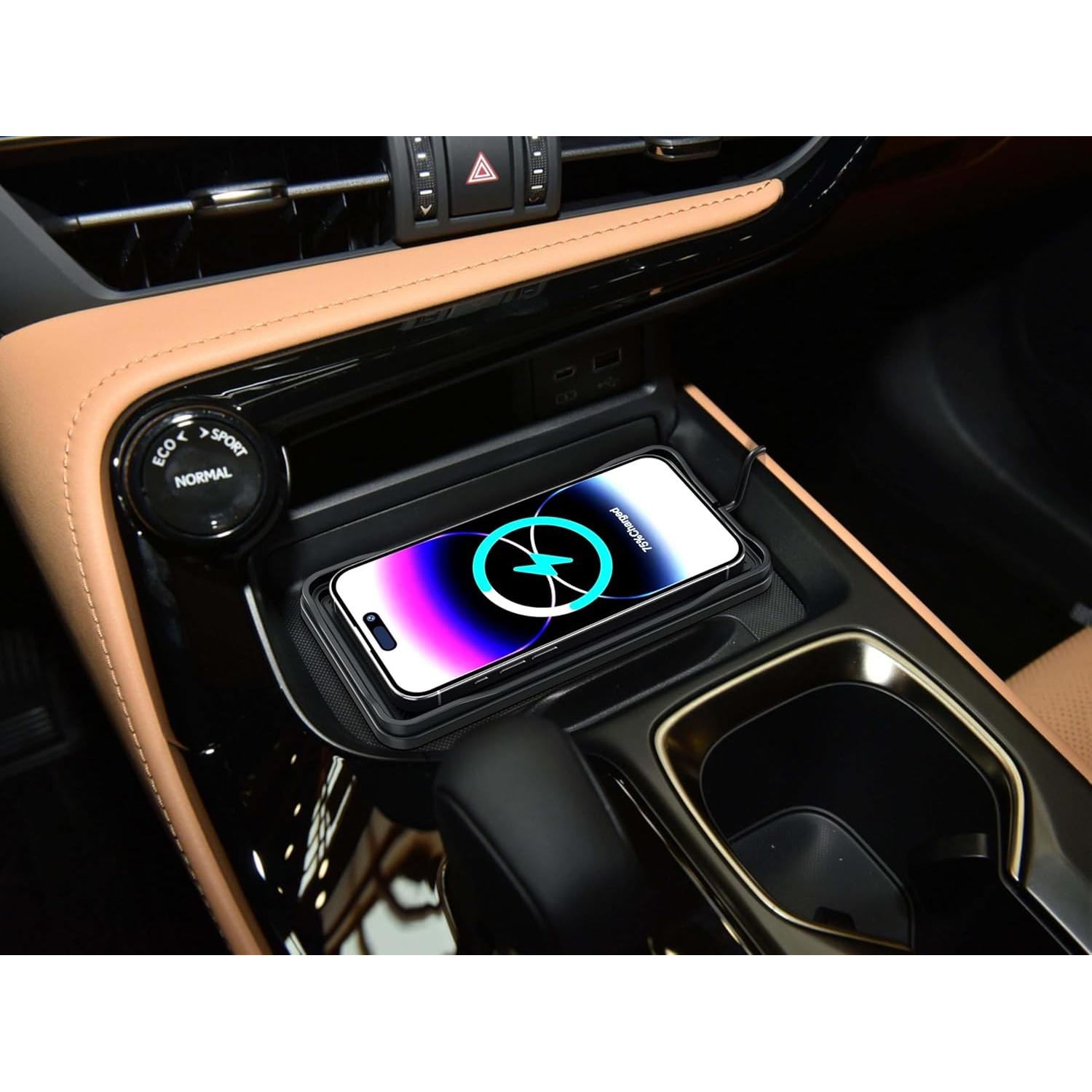 Cargador Inalámbrico Rápido 15W para Auto LANSEMKU Negro