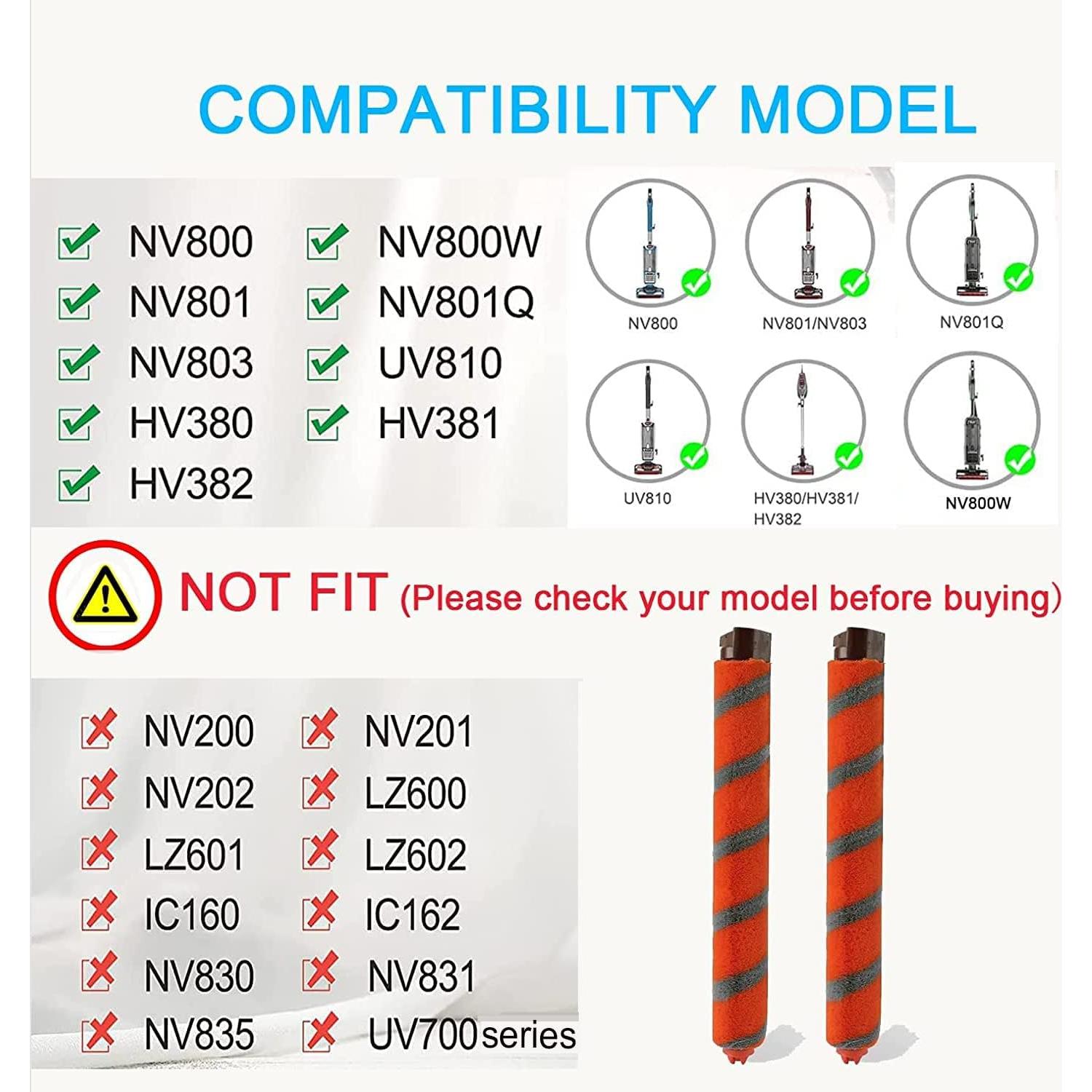 Rodillo de cepillo suave de reemplazo Detetap para Shark NV800