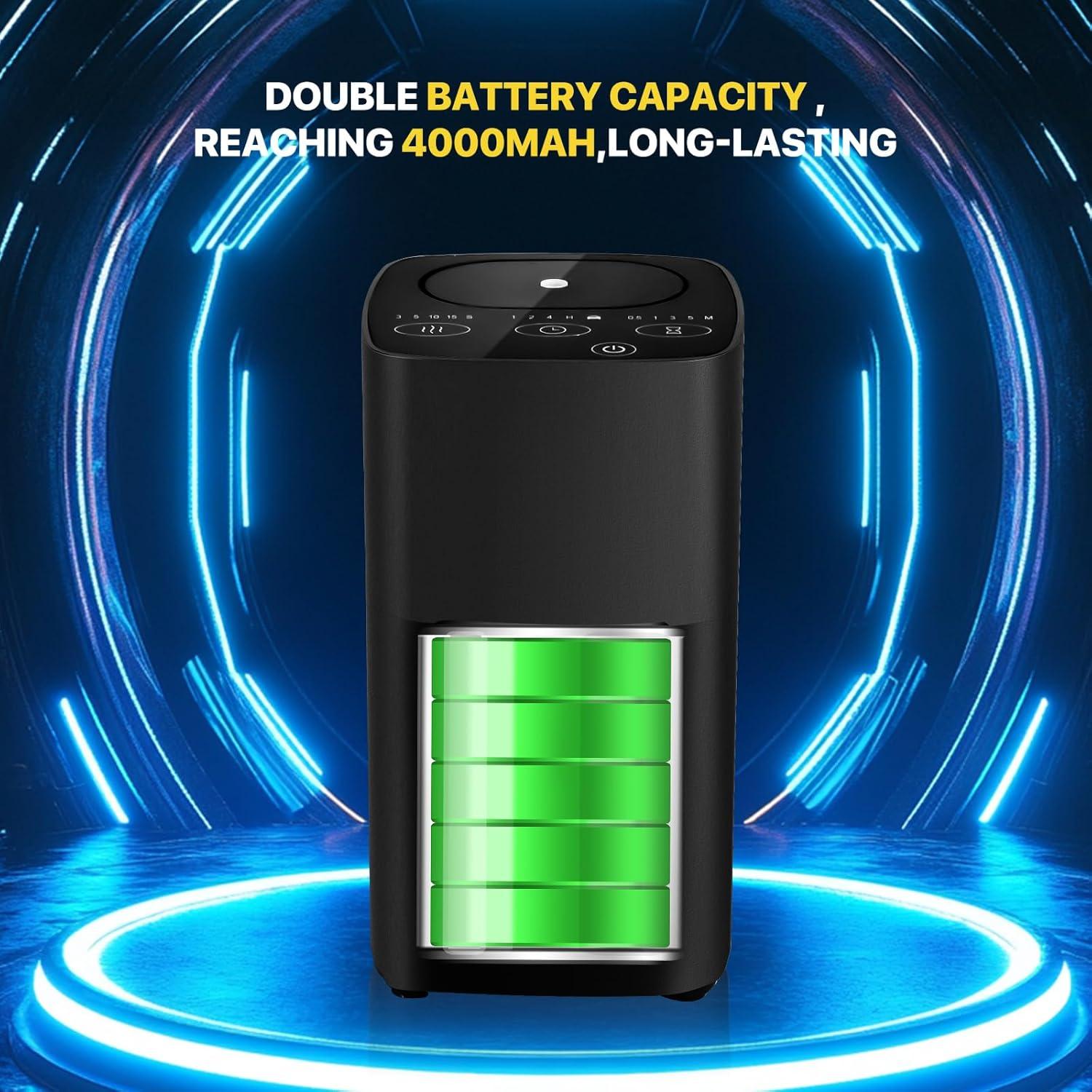 Difusor de Aceite Esencial Sin Agua FUSMLI Portátil Negro