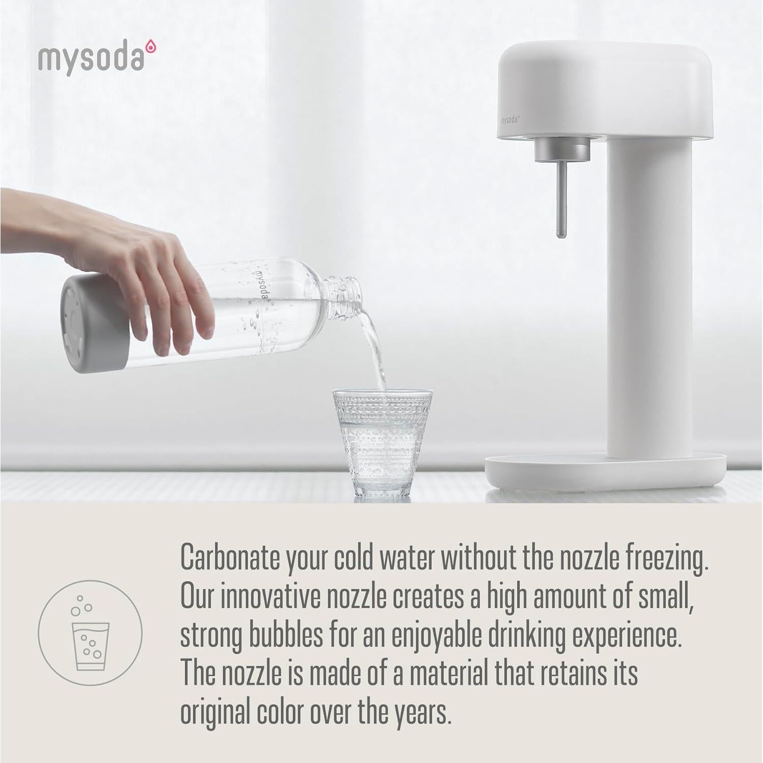 Mysoda Ruby 2 Máquina de Agua Espumosa 1L Blanca Silenciosa