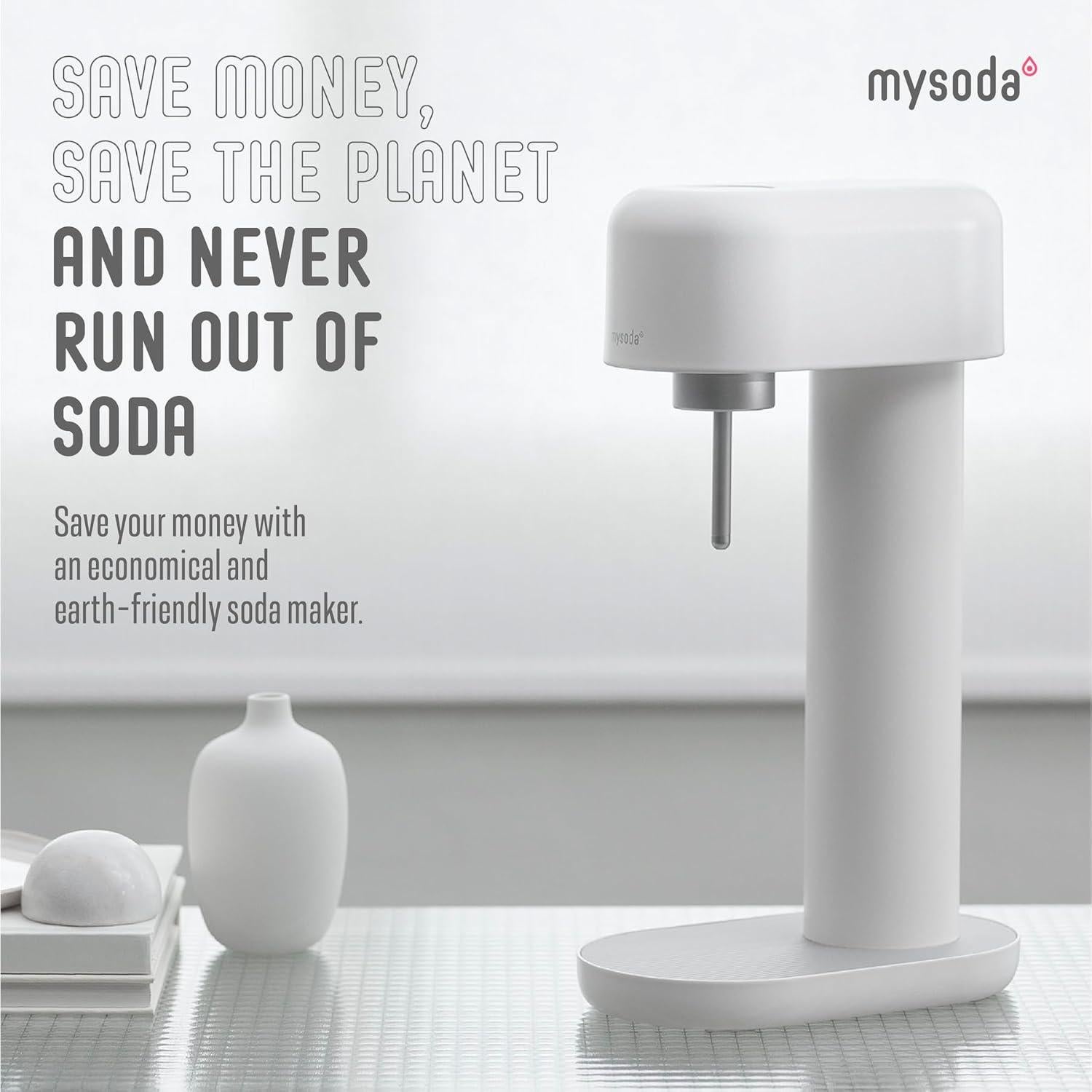 Mysoda Ruby 2 Máquina de Agua Espumosa 1L Blanca Silenciosa