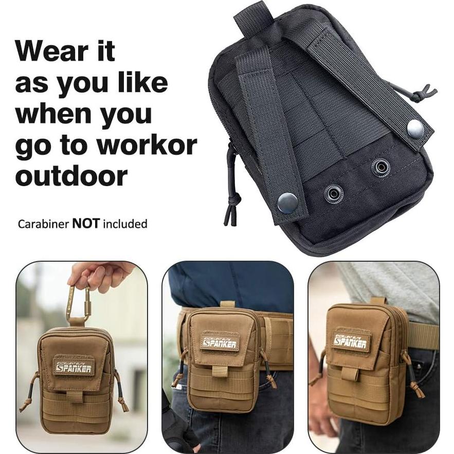 Bolsa Táctica Molle EDC EXCELENTE ELITE SPANKER Nylon Negro