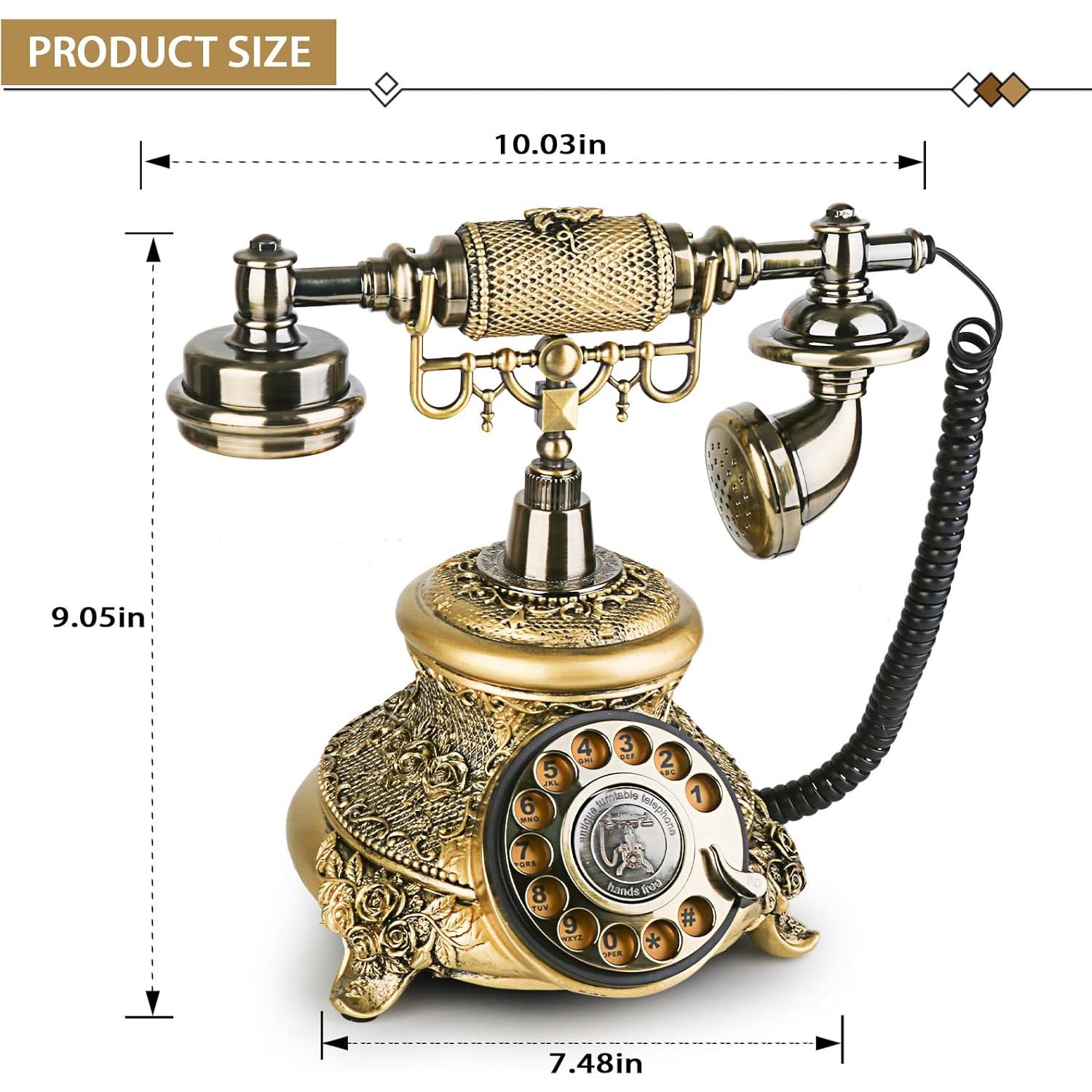 Teléfono de disco rotatorio vintage Sangyn bronce 1.95 kg