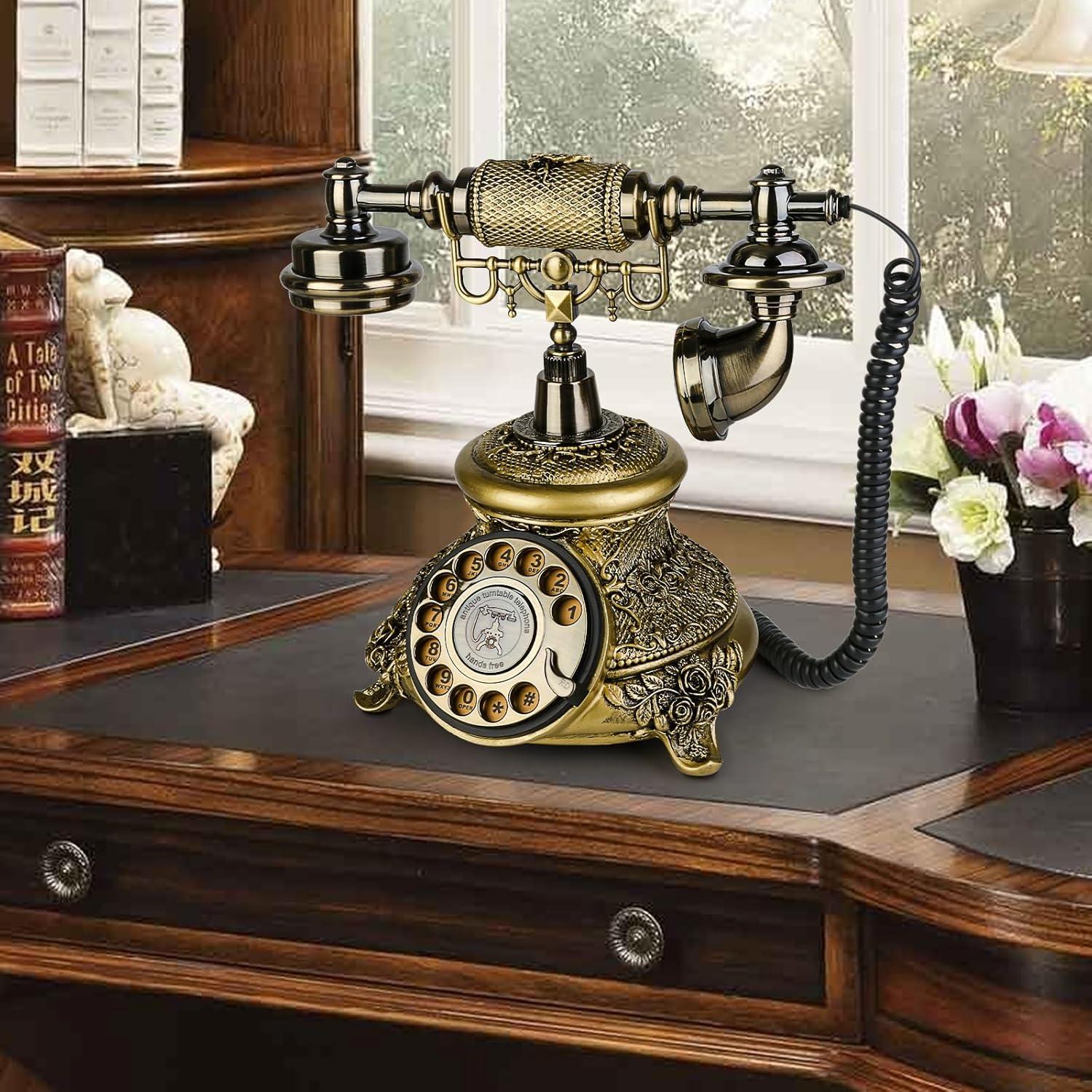 Teléfono de disco rotatorio vintage Sangyn bronce 1.95 kg