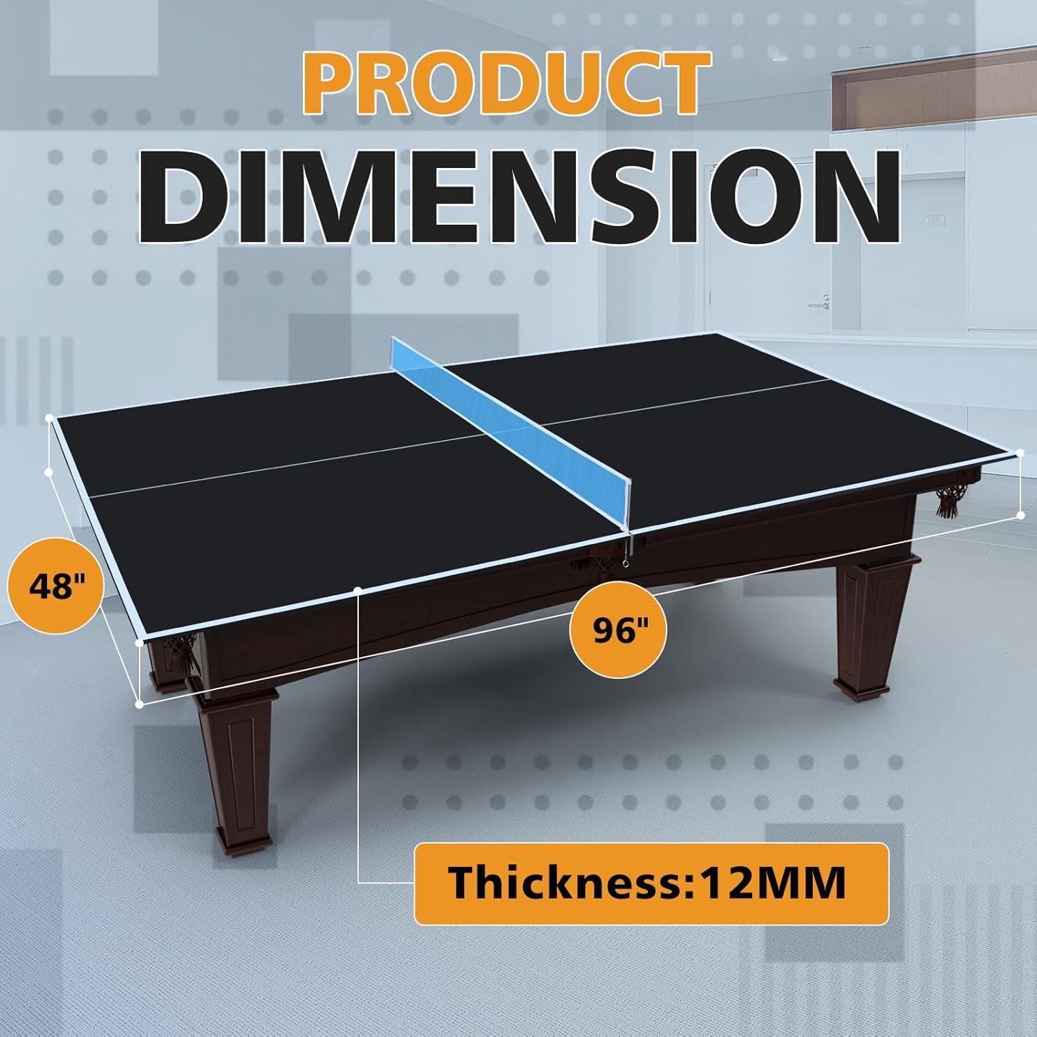 Mesa de Ping Pong Plegable Genérica 8FT con Red y Acolchado