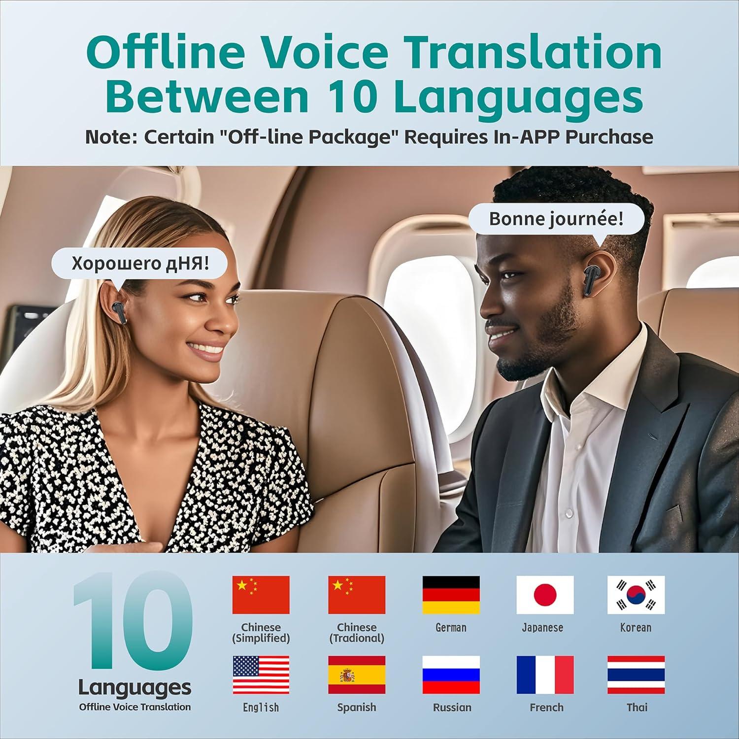 Auriculares de Traducción en Tiempo Real XY-17 - 142 Idiomas