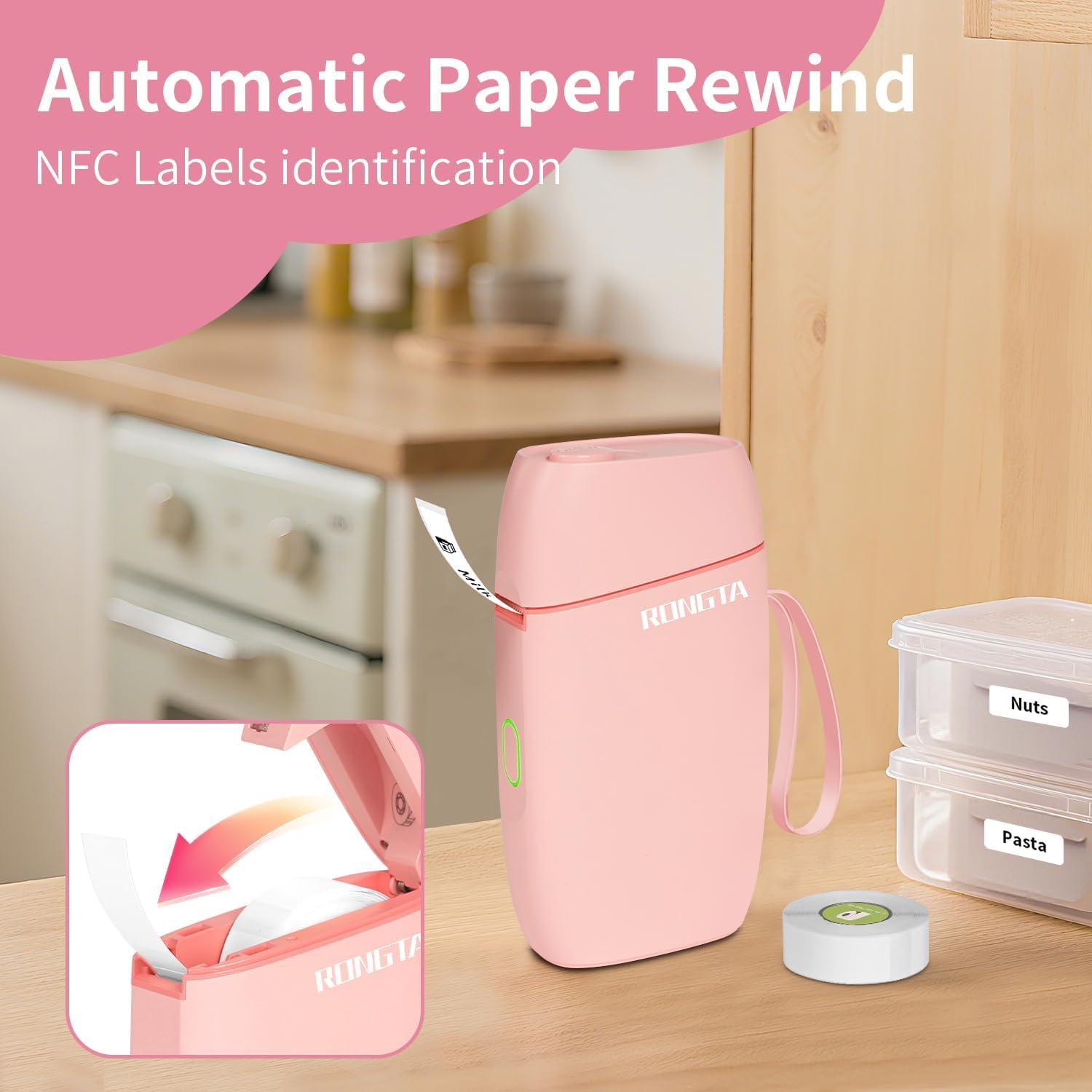 Impresora de Etiquetas Bluetooth Rongta R5 Portátil Rosa