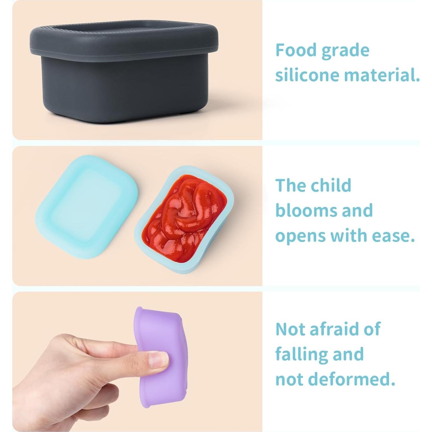 Contenedores de Aderezo Micebay 76.5 ml a Prueba de Fugas - 2 Piezas