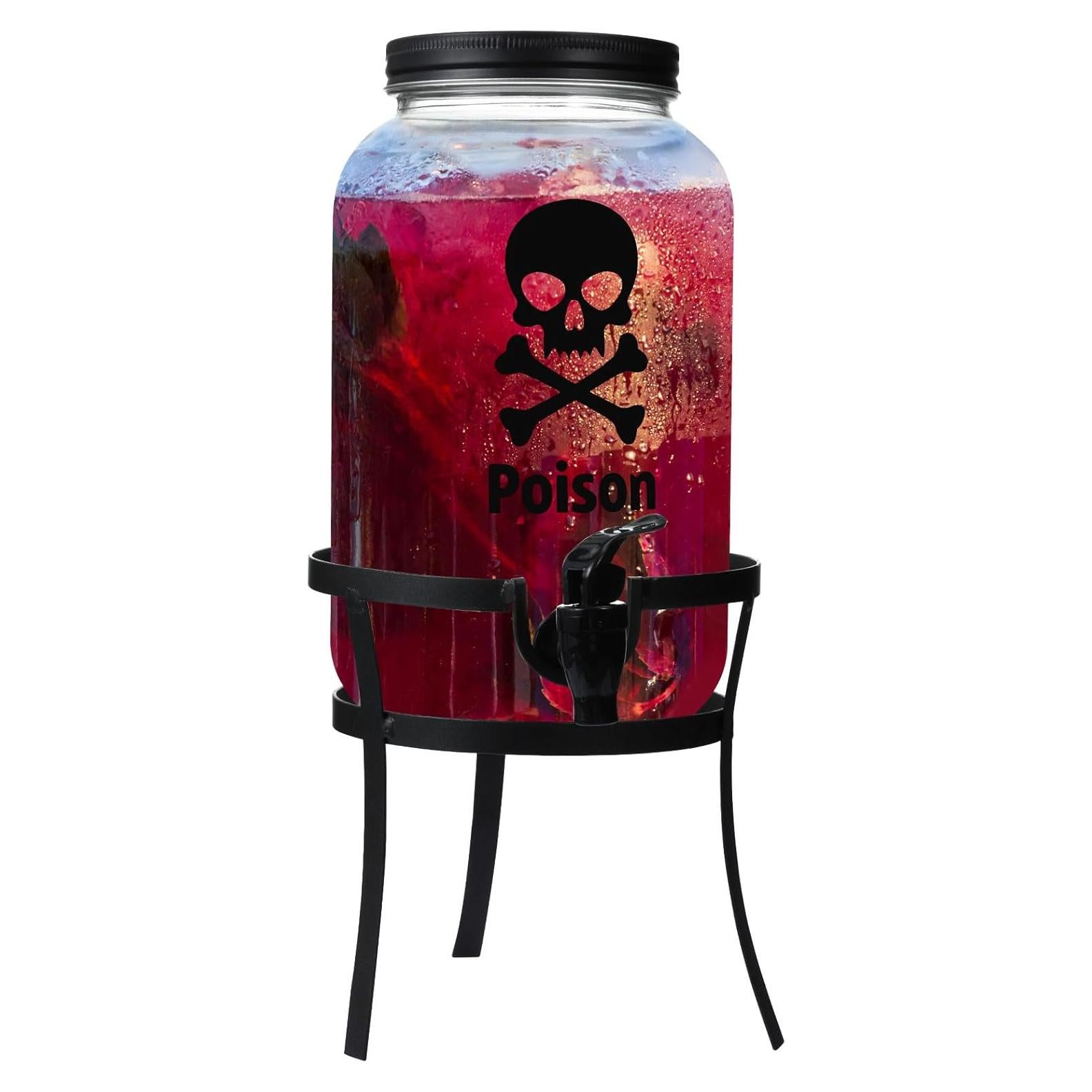 Dispensador de Bebidas de Vidrio 3.785L FillTouch Halloween Negro
