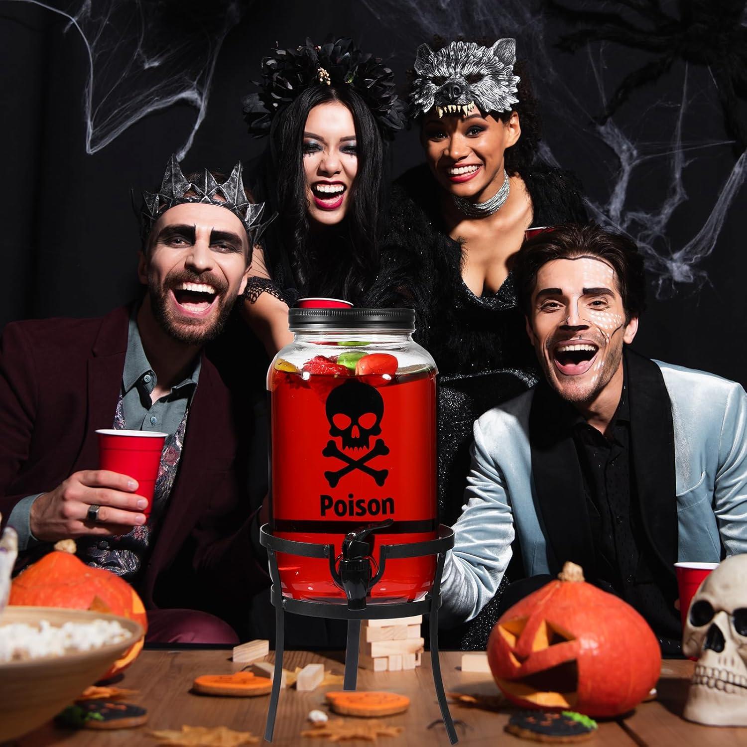 Dispensador de Bebidas de Vidrio 3.785L FillTouch Halloween Negro