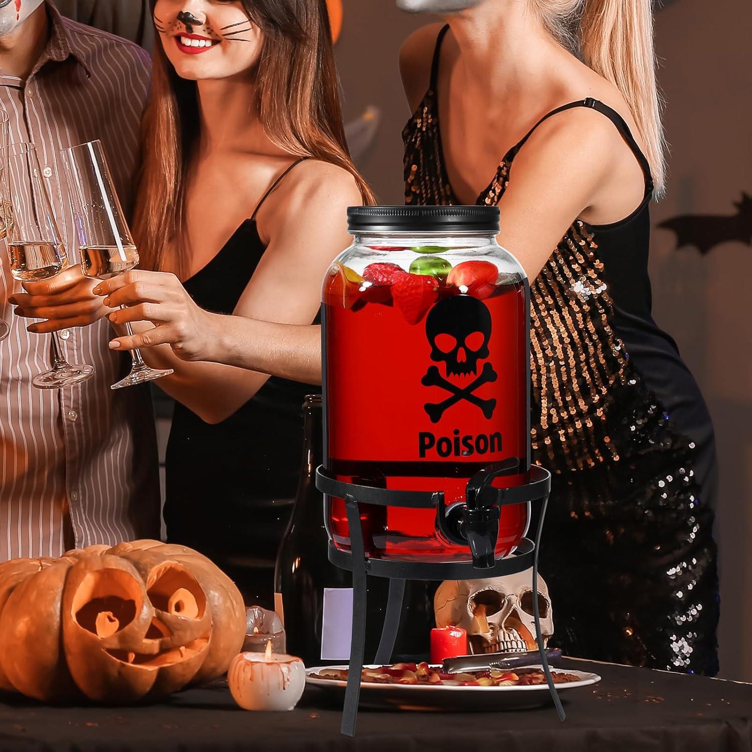 Dispensador de Bebidas de Vidrio 3.785L FillTouch Halloween Negro
