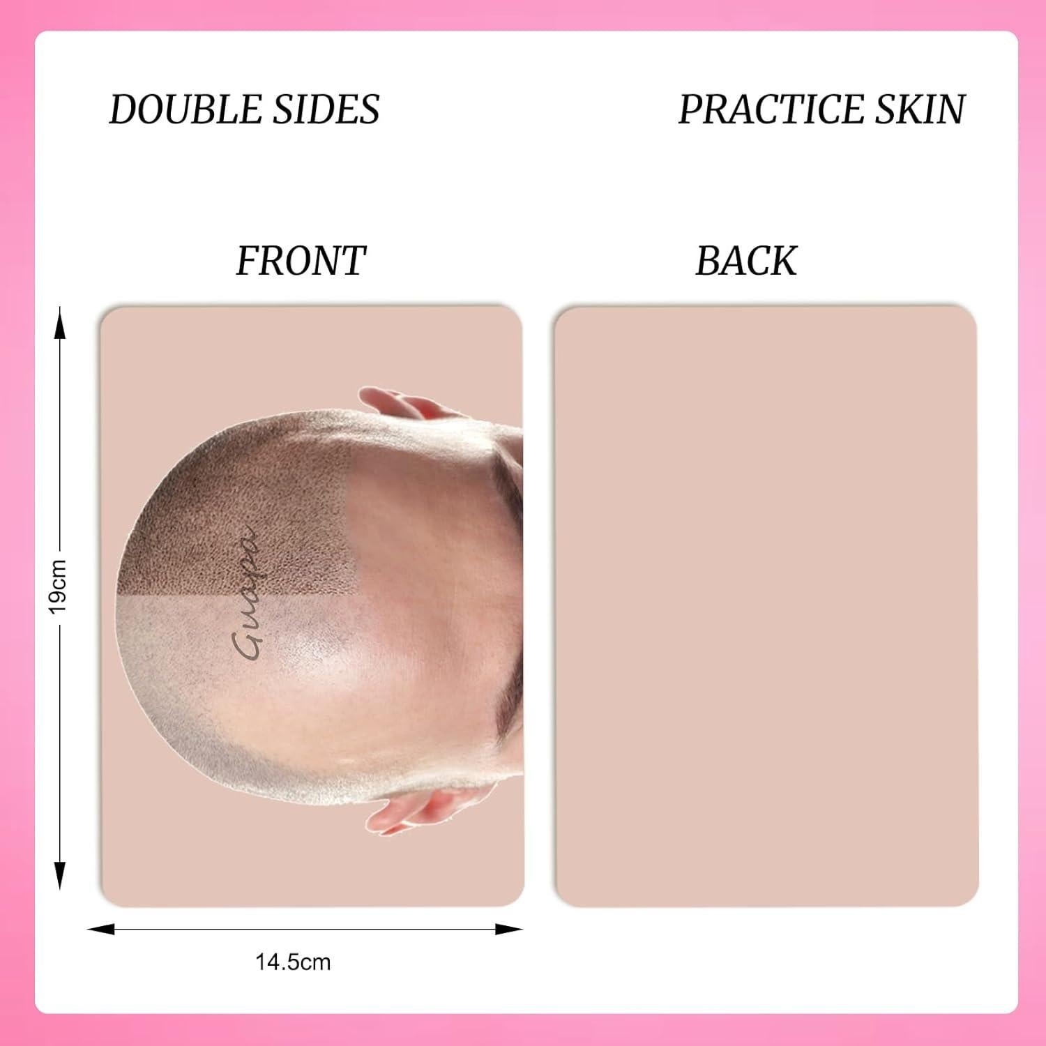 Piel de Práctica Micropigmentación Cuero Cabelludo MARLLOGIVA 19x14.5cm