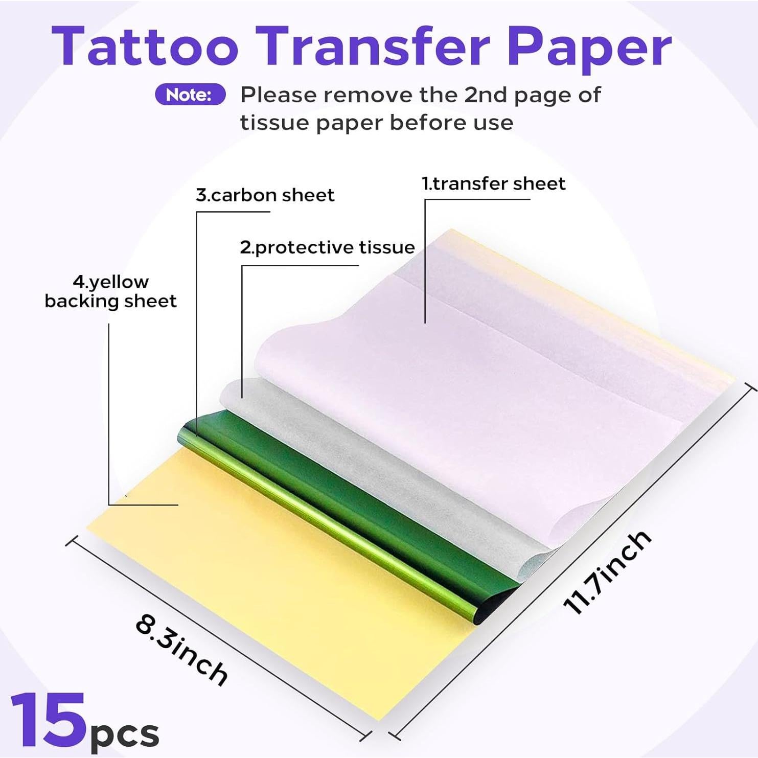 Kit de Práctica de Tatuaje Usiriy 23 Piezas con Piel y Papel