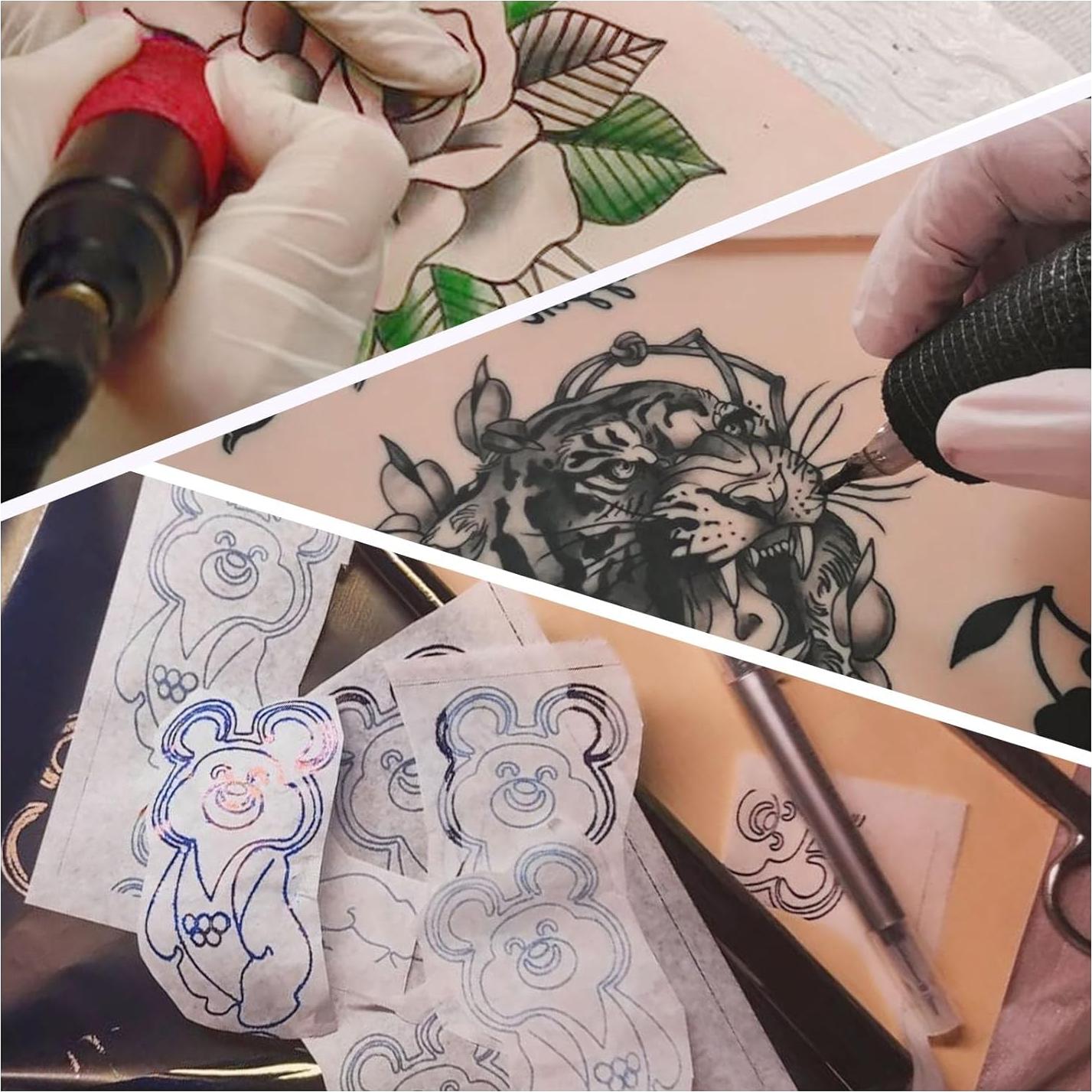 Kit de Práctica de Tatuaje Usiriy 23 Piezas con Piel y Papel