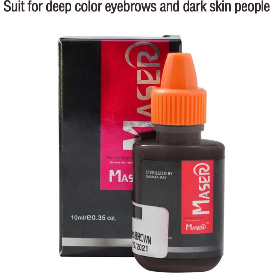 Tinta de Pigmento para Microblading 10ml Marrón Negro Orgánica