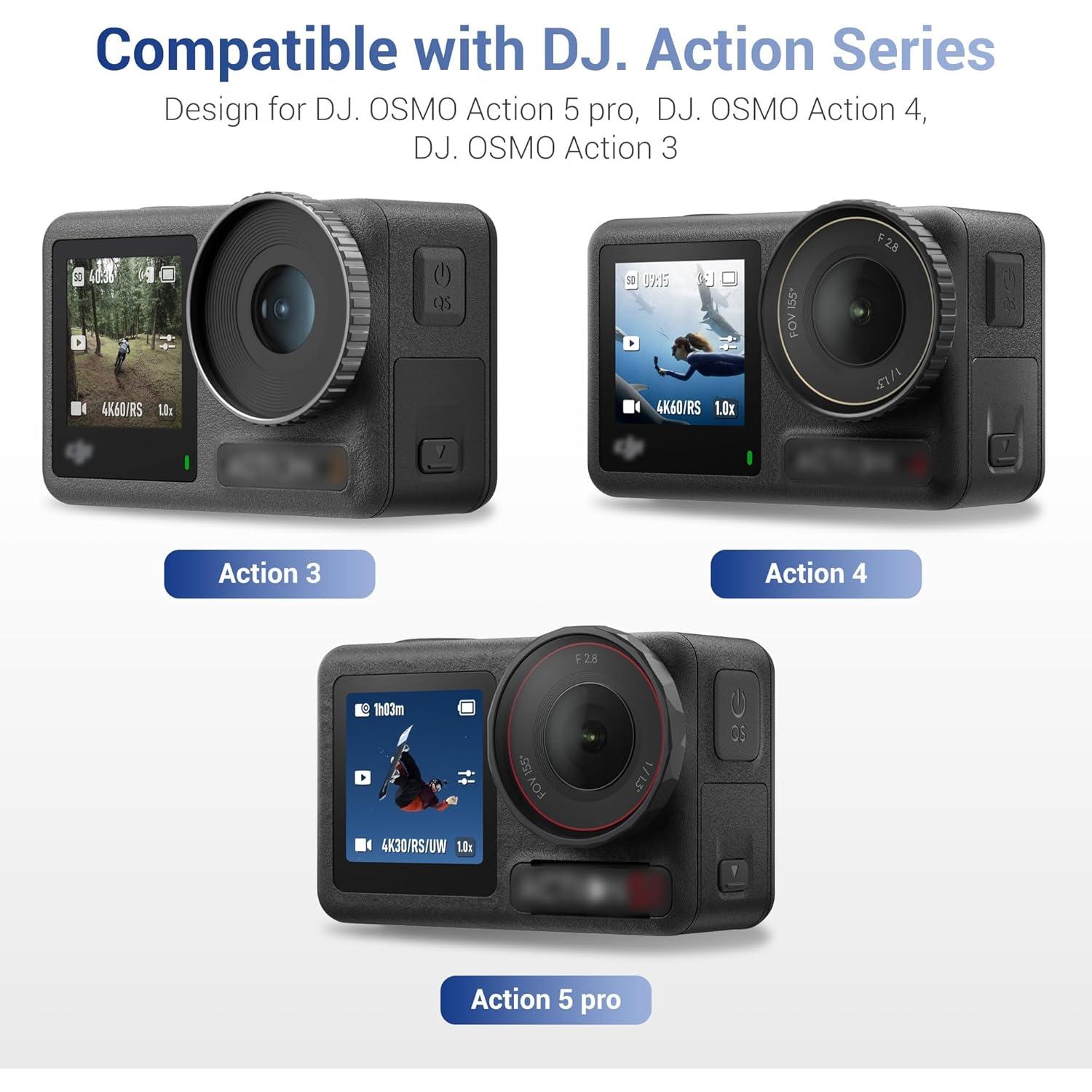 Anillo Protector de Lente de Silicona JJC LRR-AC 2Pcs para DJI Osmo Action