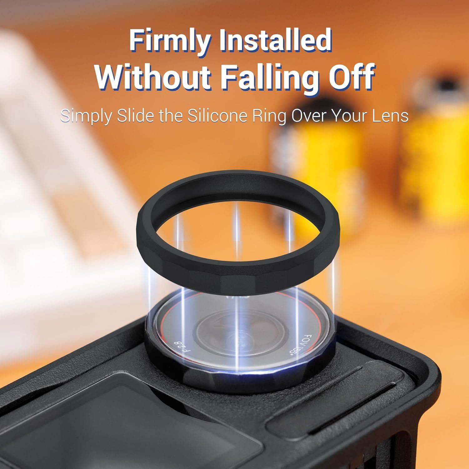 Anillo Protector de Lente de Silicona JJC LRR-AC 2Pcs para DJI Osmo Action