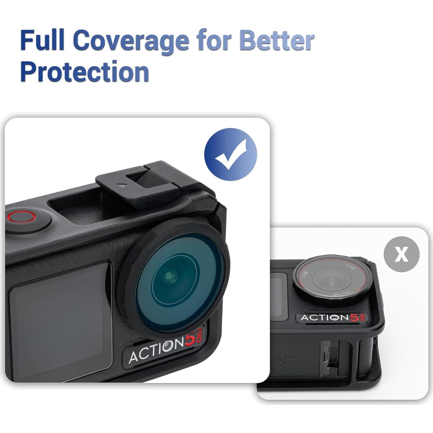 Anillo Protector de Lente de Silicona JJC LRR-AC 2Pcs para DJI Osmo Action