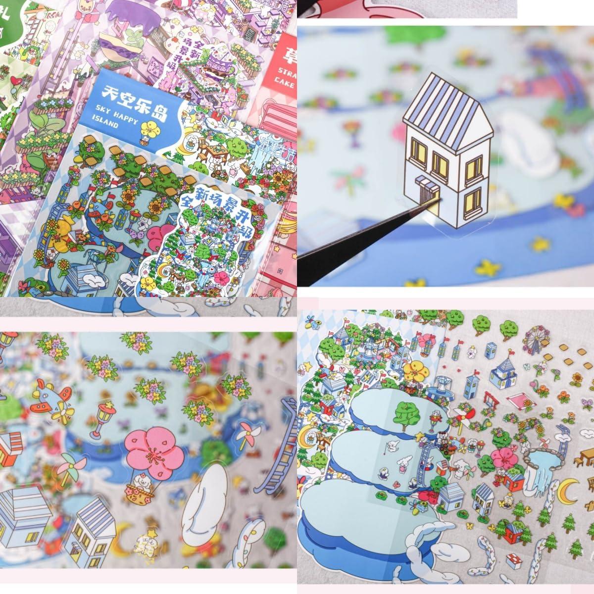 4 Sets Etiquetas 3D DIY Affoto para Manualidades y Decoración