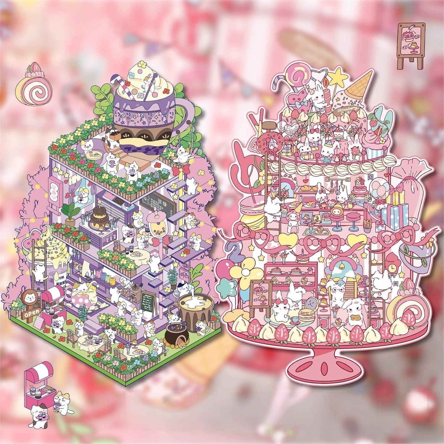 4 Sets Etiquetas 3D DIY Affoto para Manualidades y Decoración